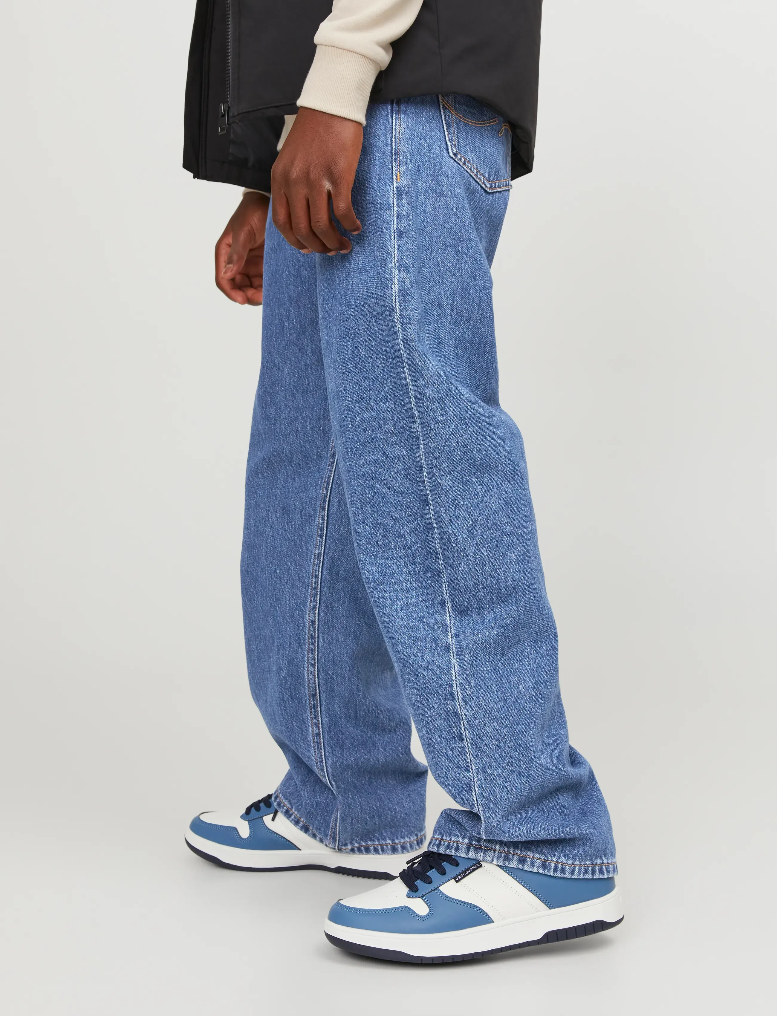 Jack & Jones - JJIALEX JJORIGINAL AKM 412 NOOS JNR - hosen mit weitem bein - blue denim - 4