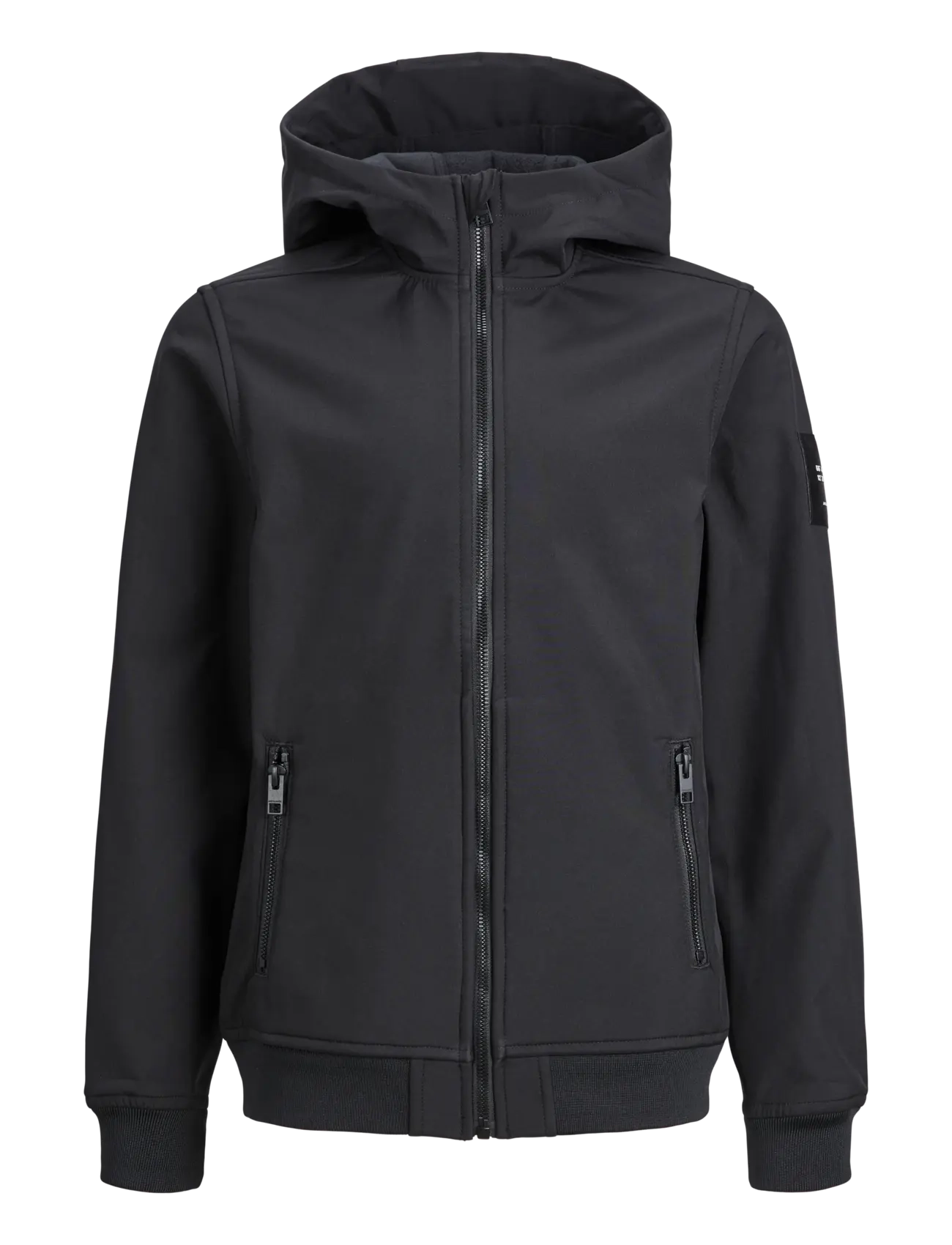 Jack & Jones JJEBASIC SOFTSHELL HOOD NOOS JNR - Softshells - BLACK / grey