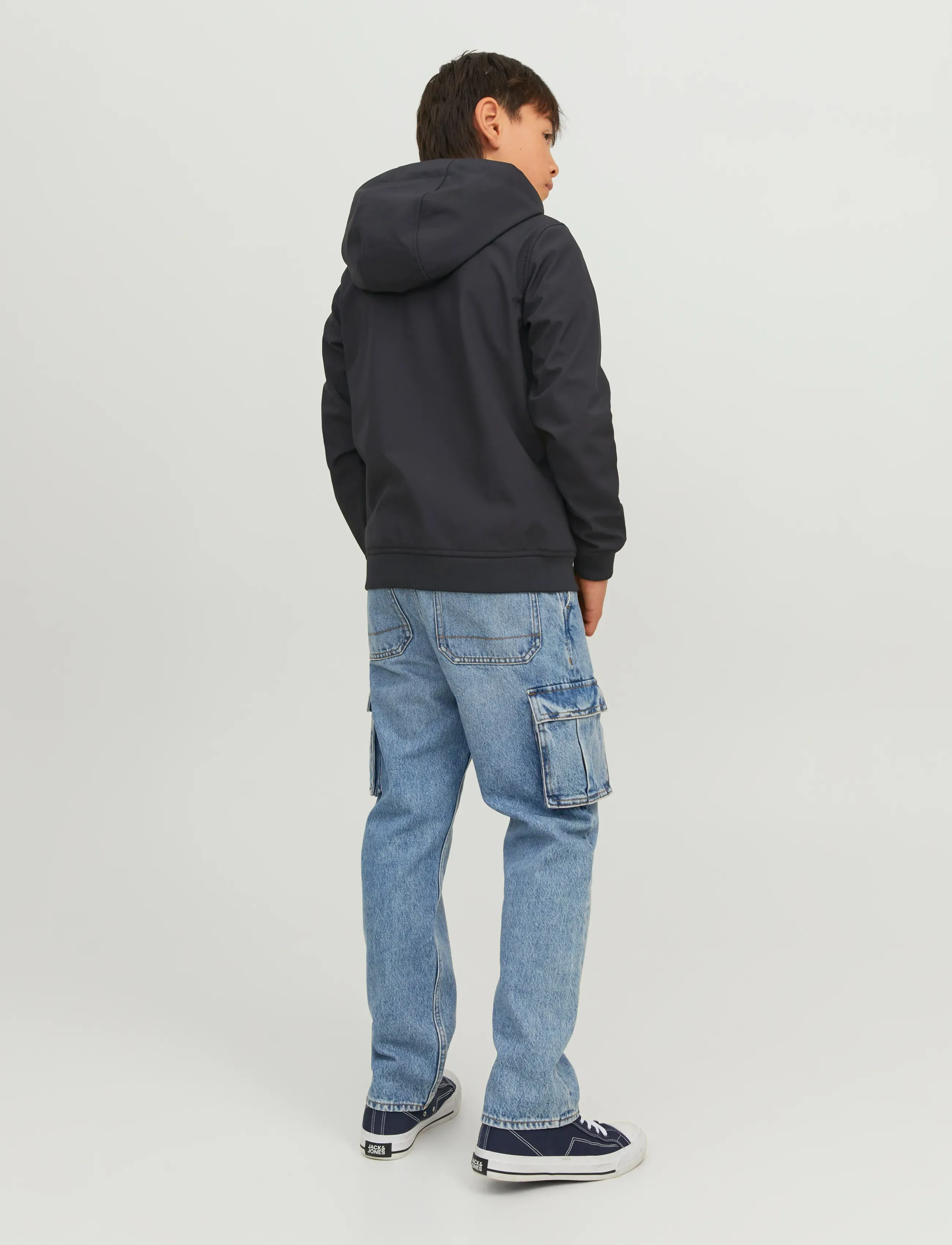 Jack & Jones - JJEBASIC SOFTSHELL HOOD NOOS JNR - softshell-takit - black - 2