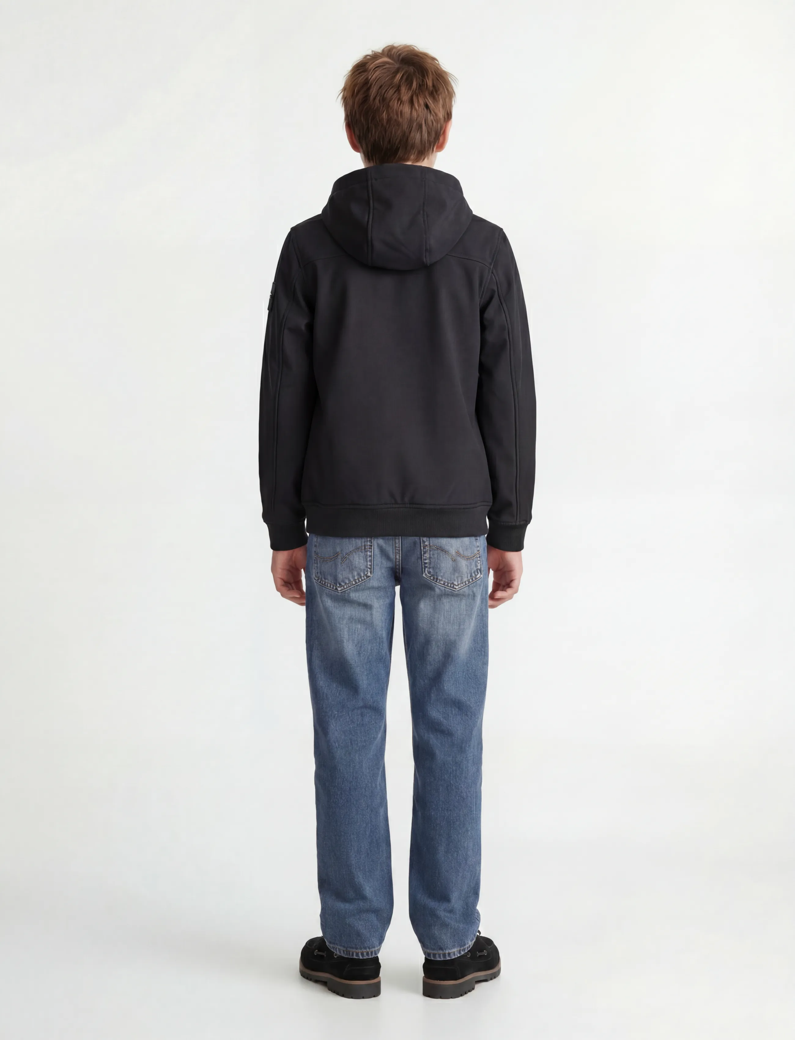 Jack & Jones - JJEBASIC SOFTSHELL HOOD NOOS JNR - softshell jakker - black - 2