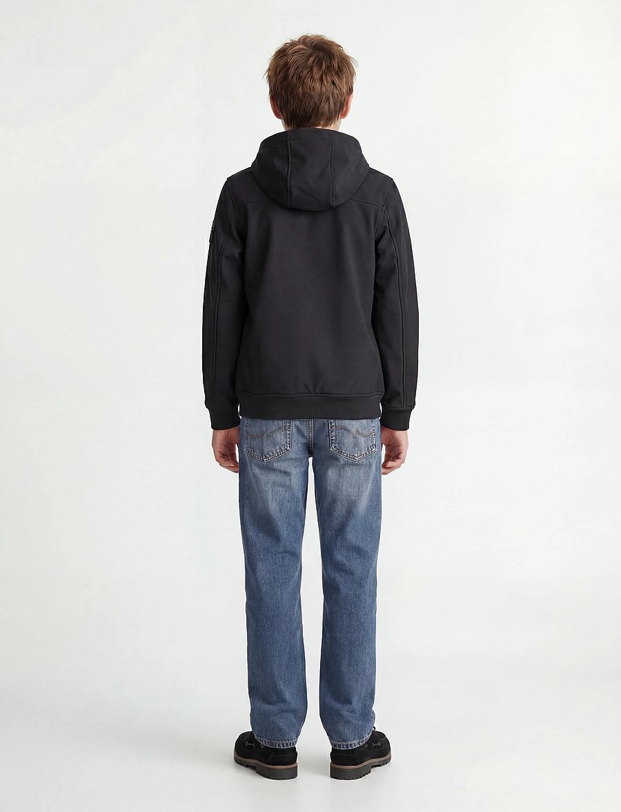 Jack & Jones - JJEBASIC SOFTSHELL HOOD NOOS JNR - softshell jakker - black - 2