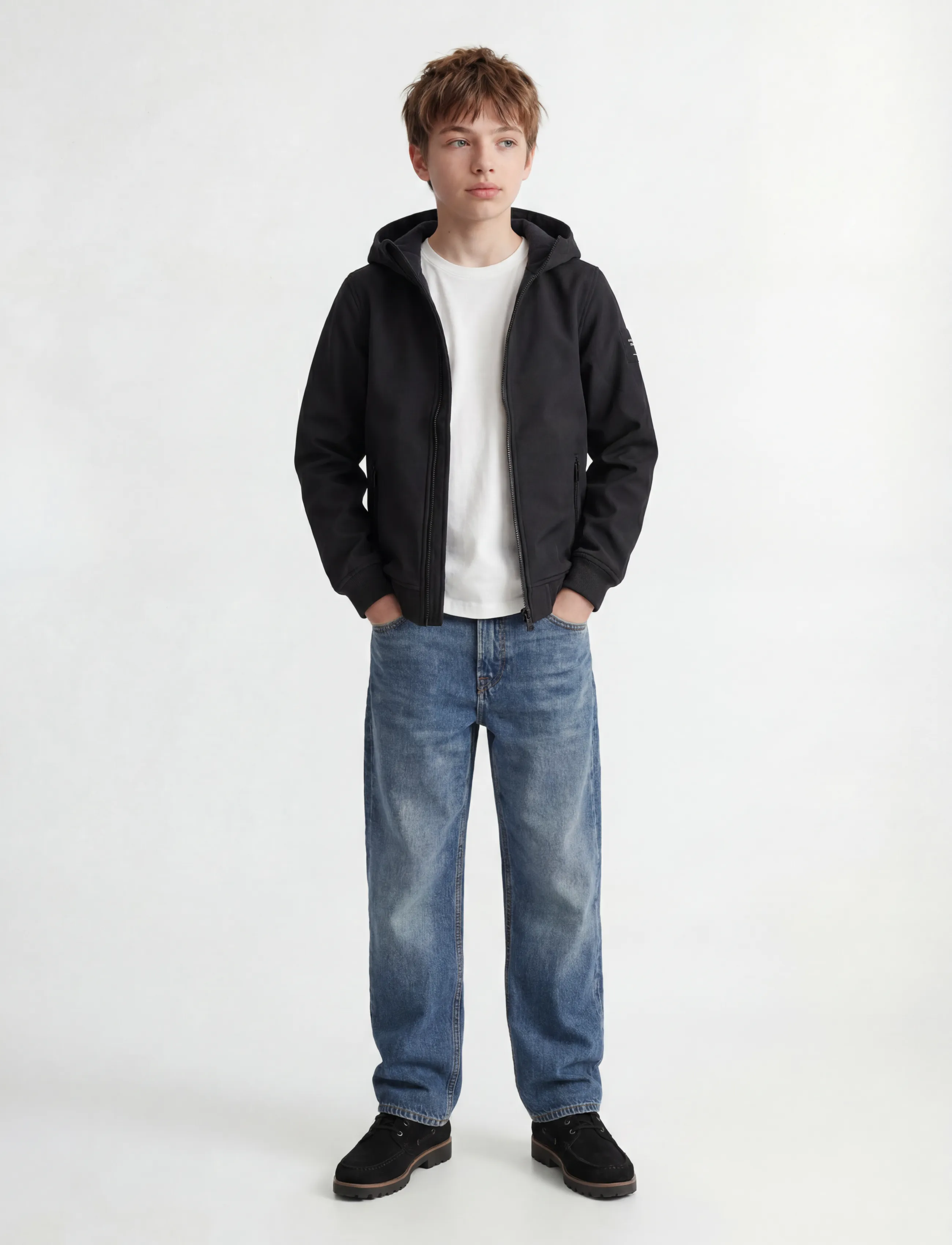 Jack & Jones - JJEBASIC SOFTSHELL HOOD NOOS JNR - softshell jakker - black - 3