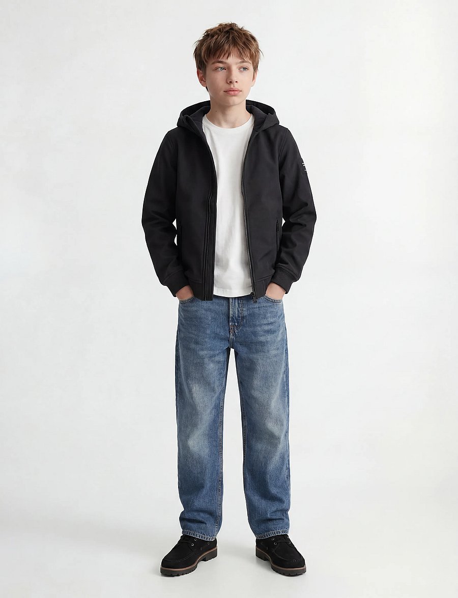 Jack & Jones - JJEBASIC SOFTSHELL HOOD NOOS JNR - softshell jakker - black - 3
