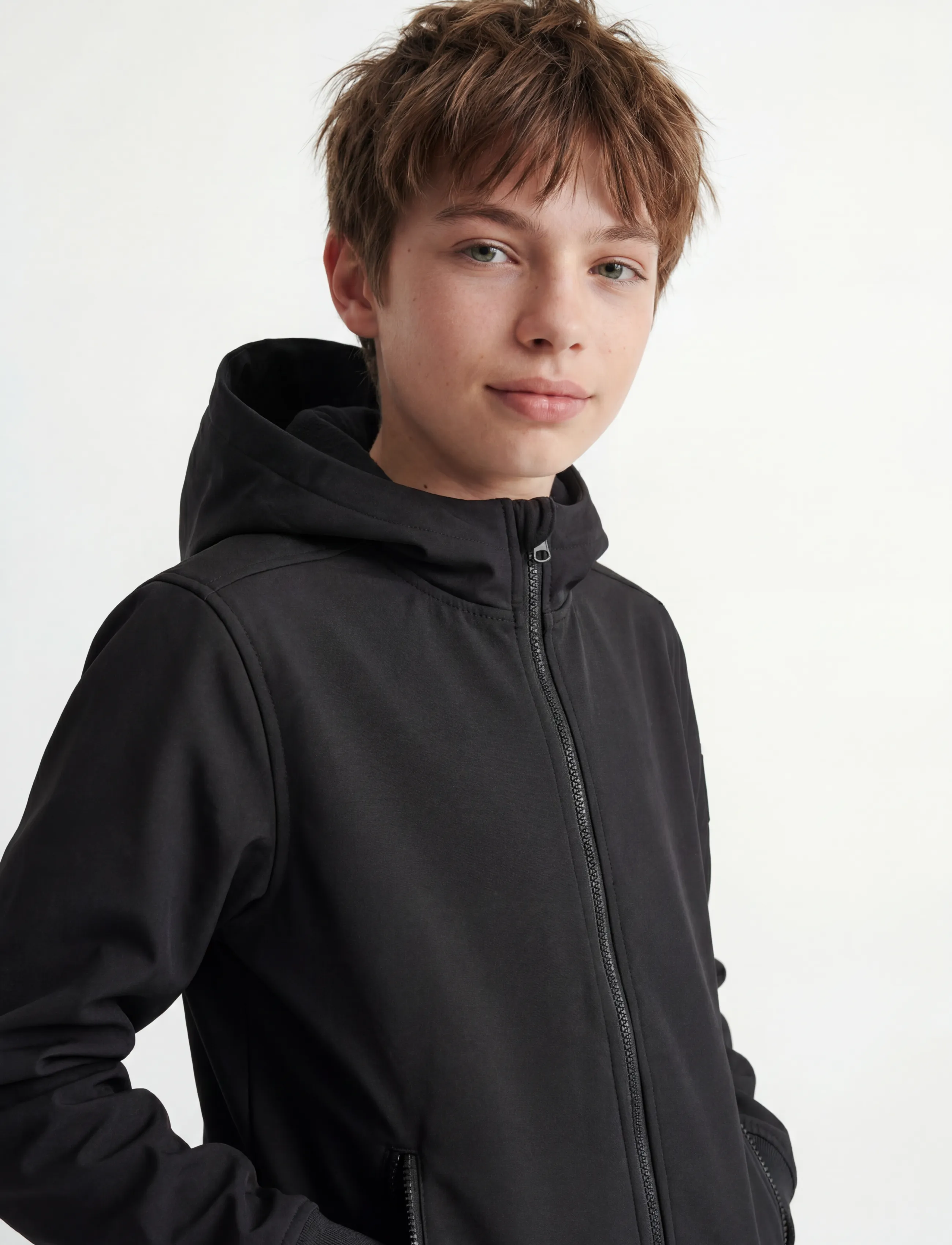 Jack & Jones - JJEBASIC SOFTSHELL HOOD NOOS JNR - softshell jakker - black - 5