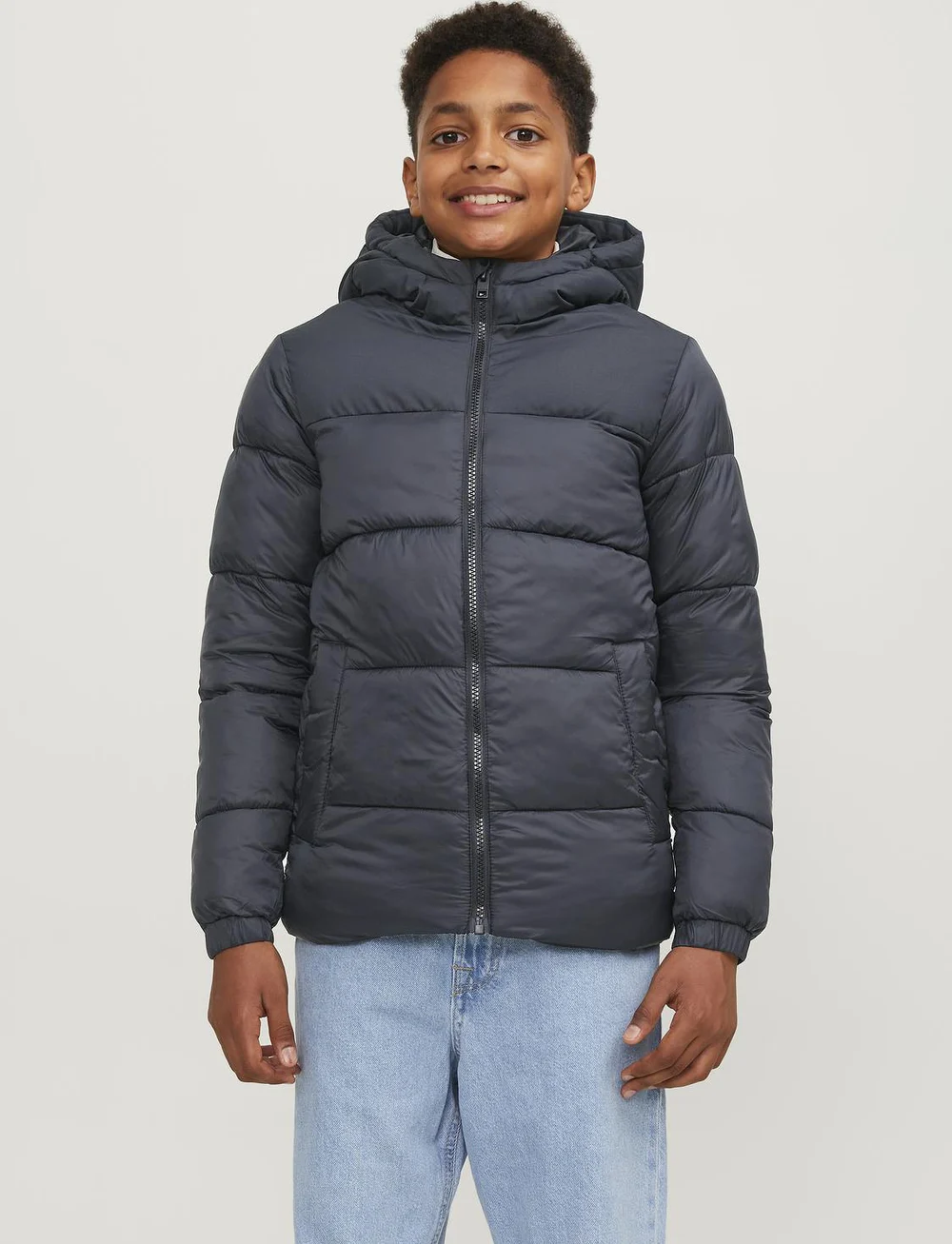 Jack and jones hooded puffer jacket sale