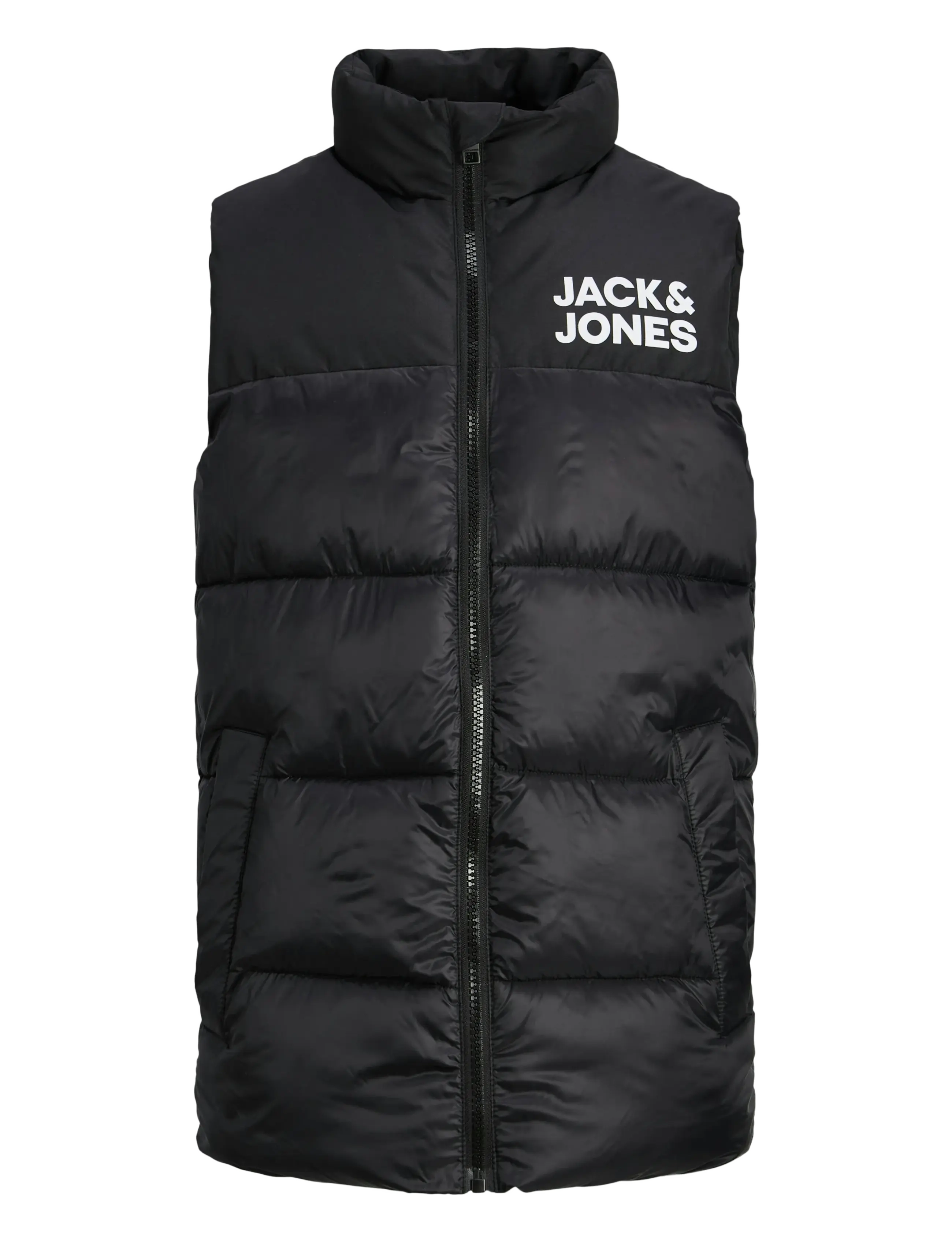 JACK & JONES Jjetoby Bodywarmer Collar Sn Jnr Schwarz - 176 - Kinder