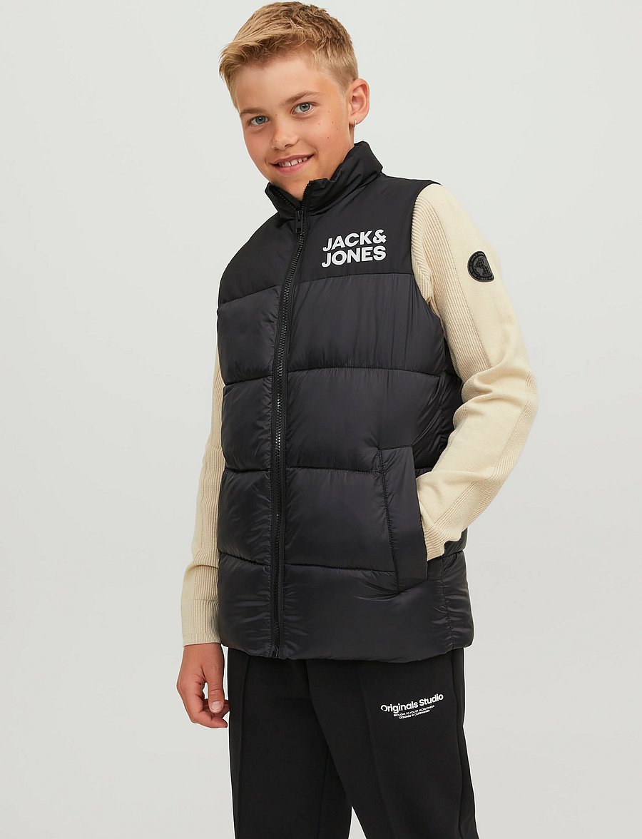 Jack & Jones - JJETOBY BODYWARMER COLLAR SN JNR - shop op leeftijd - black - 0