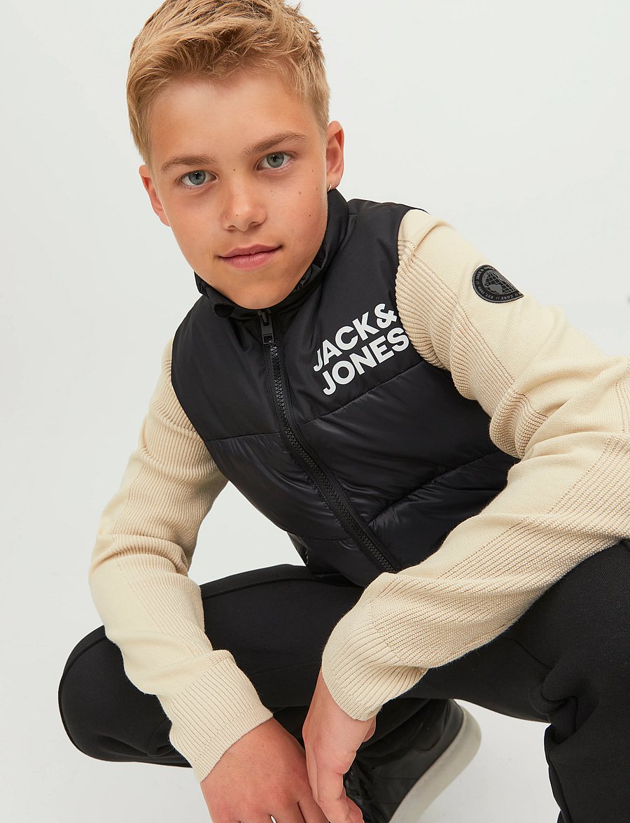 Jack & Jones - JJETOBY BODYWARMER COLLAR SN JNR - shop op leeftijd - black - 3
