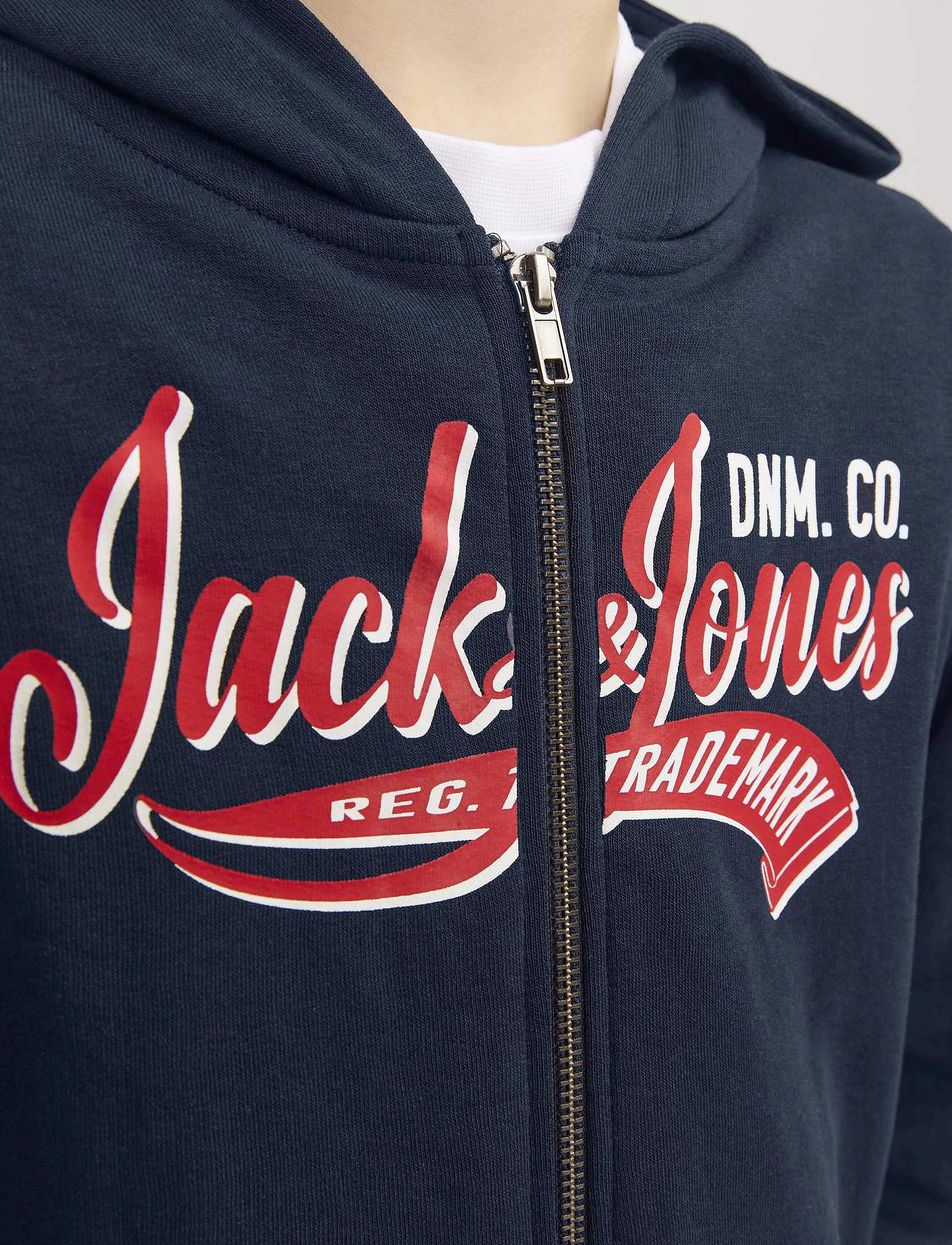 Jack & Jones - JJELOGO SWEAT ZIP 2COL SS24 NOOS JNR - navy blazer - 5