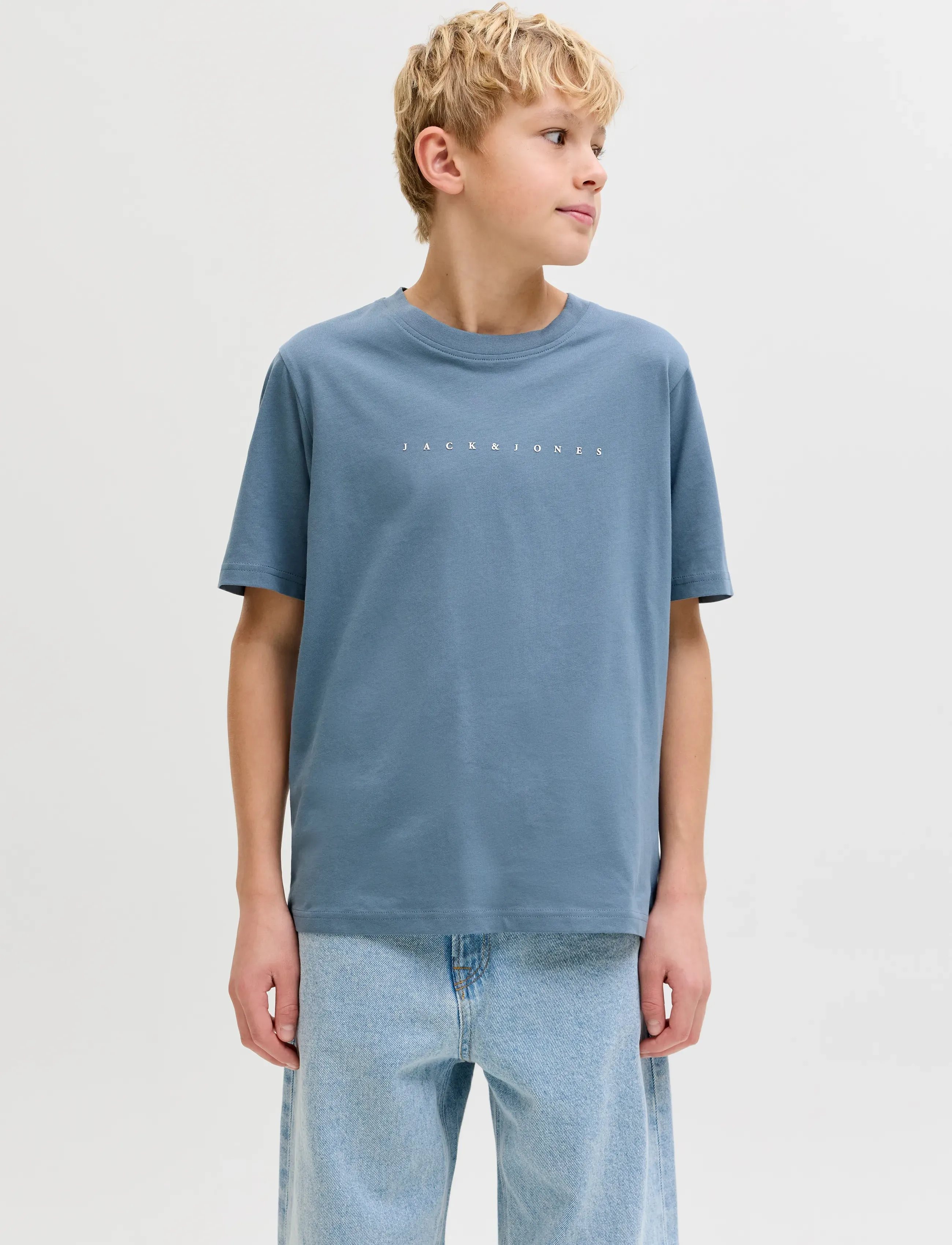 Jack & Jones JJESTAR JJ TEE SS NOOS JNR - Toppar & T-shirts - BLUE MIRAGE / blue