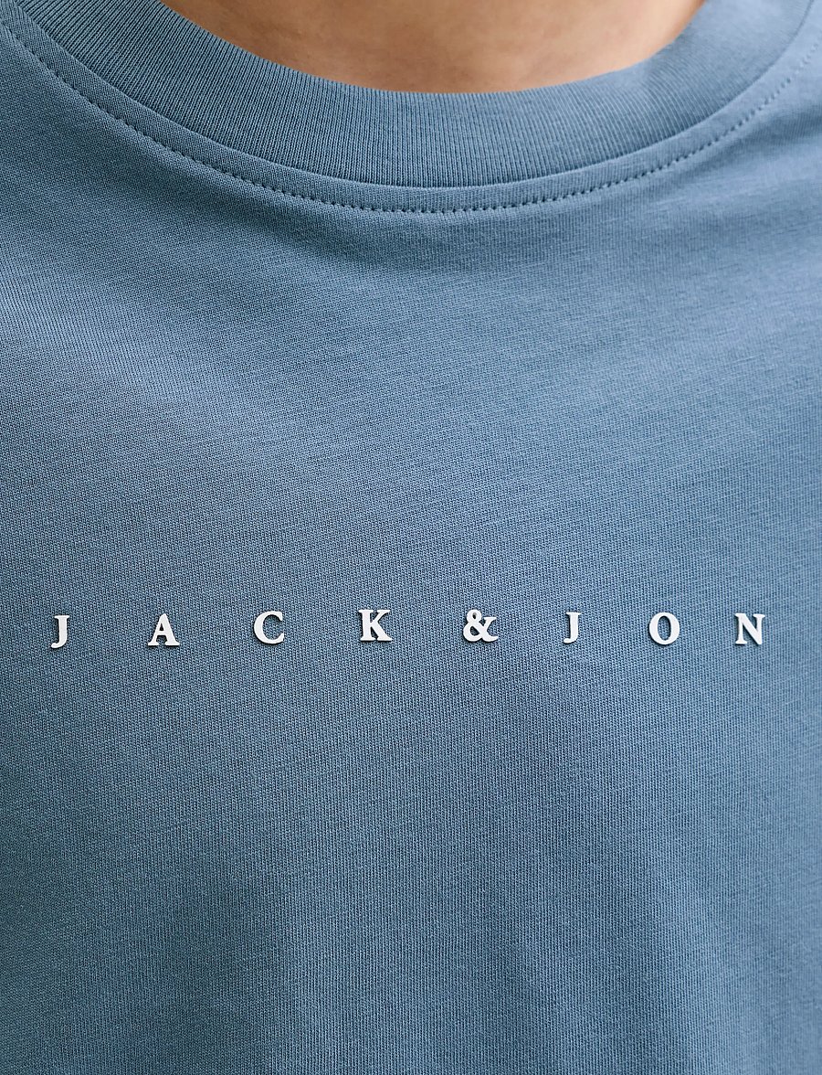 Jack & Jones - JJESTAR JJ TEE SS NOOS JNR - kortærmede t-shirts - blue mirage - 4