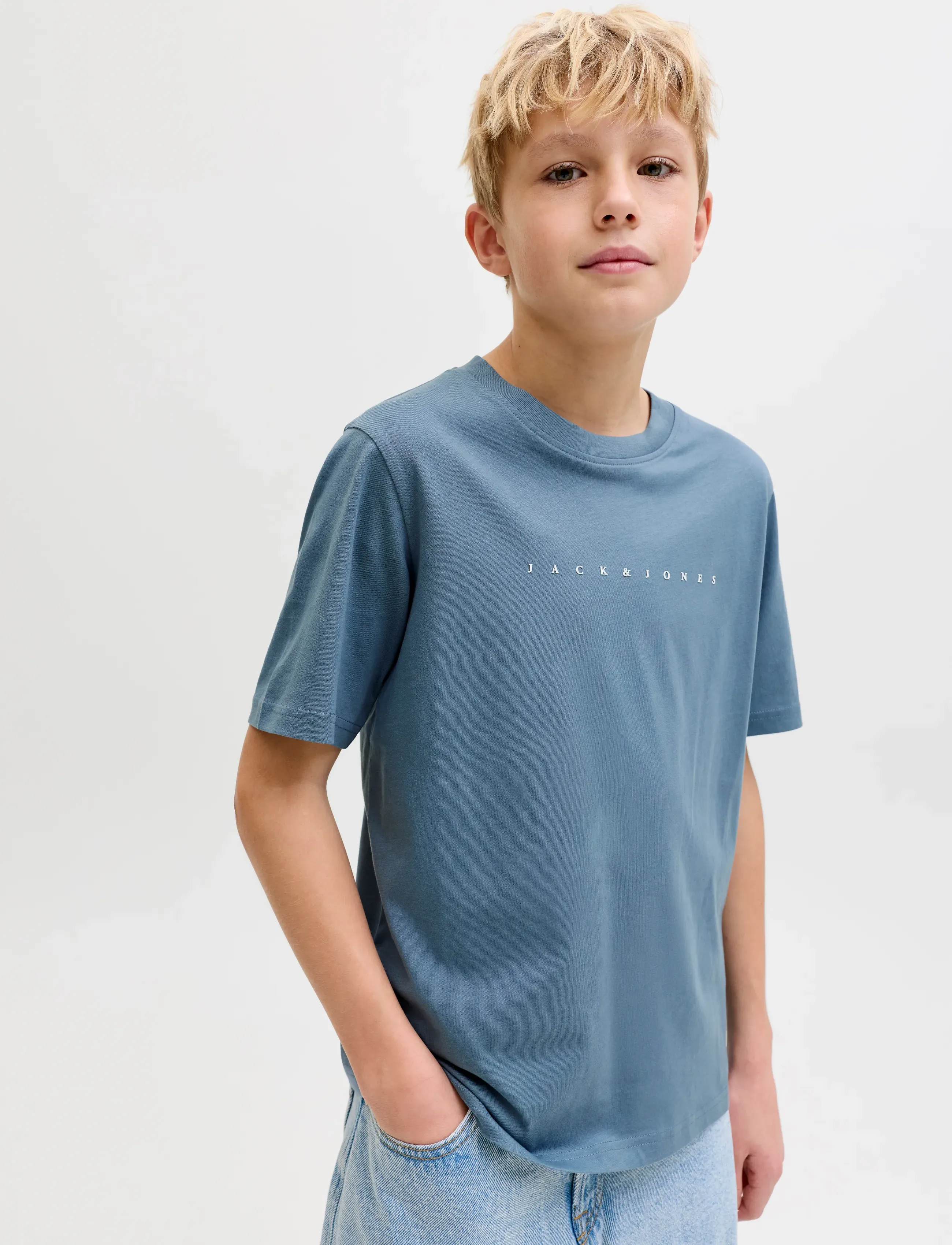 Jack & Jones - JJESTAR JJ TEE SS NOOS JNR - kortærmede t-shirts - blue mirage - 5
