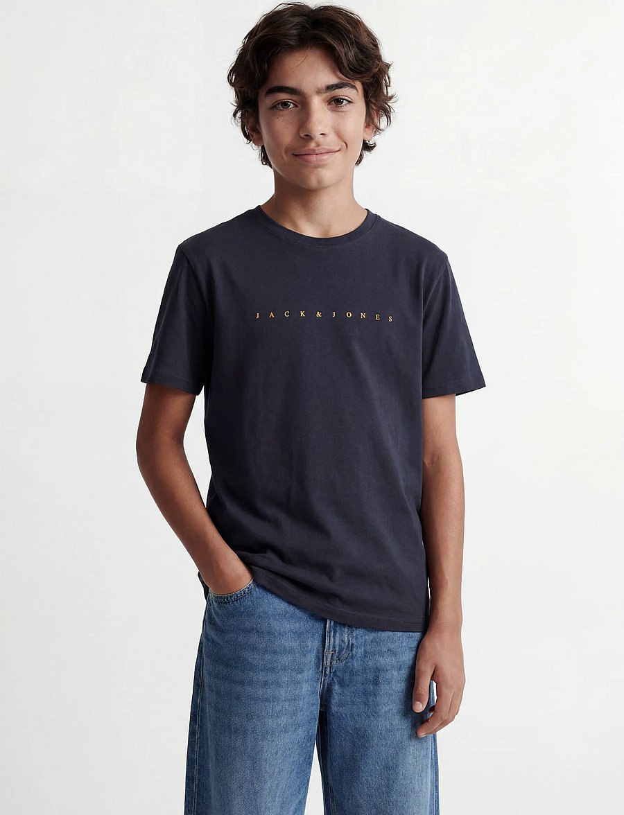 Jack & Jones - JJESTAR JJ TEE SS NOOS JNR - kortærmede t-shirts - dark navy - 0