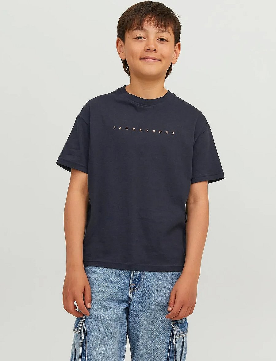 Jack & Jones - JJESTAR JJ TEE SS NOOS JNR - kortærmede t-shirts - dark navy - 0