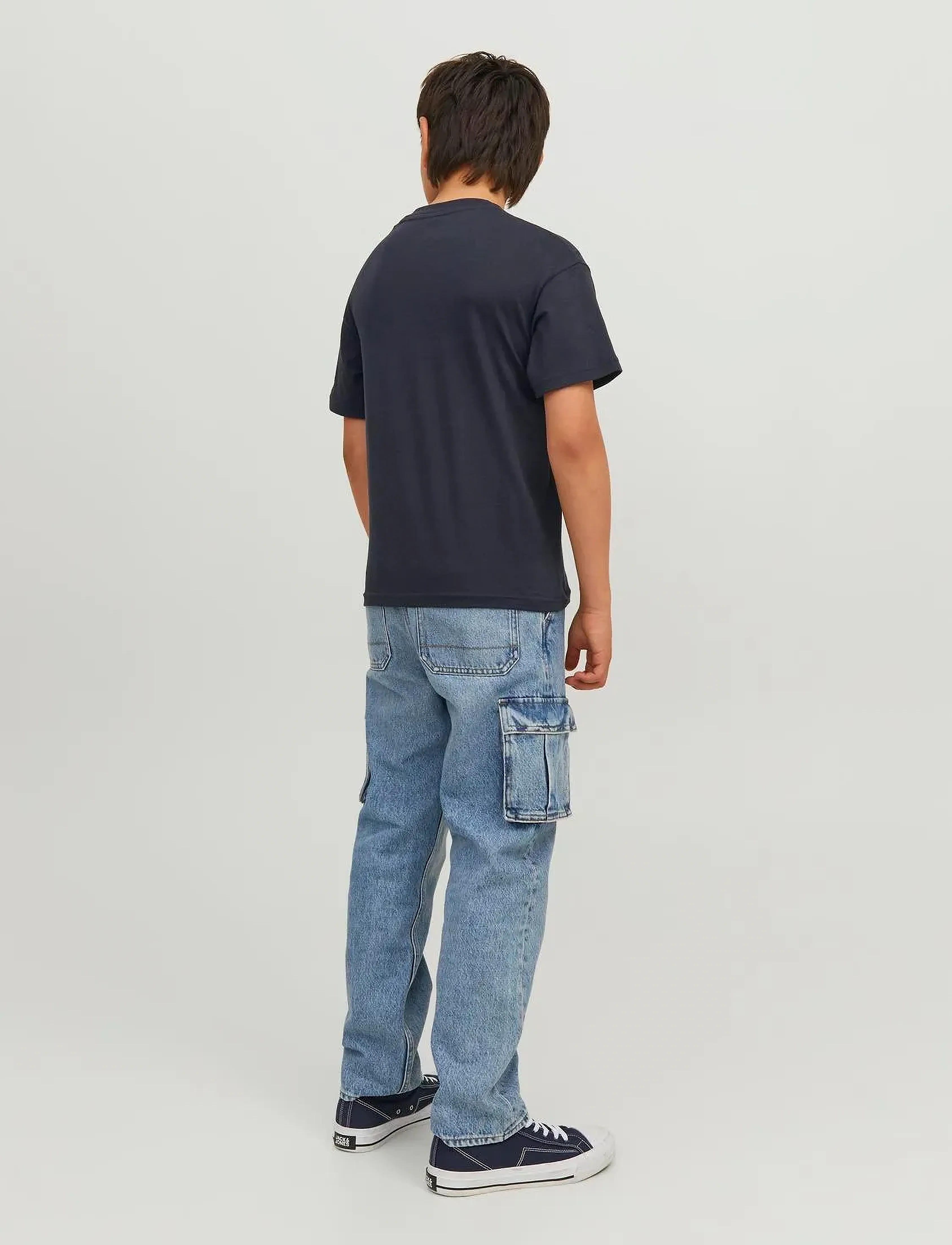 Jack & Jones - JJESTAR JJ TEE SS NOOS JNR - kortærmede t-shirts - dark navy - 3