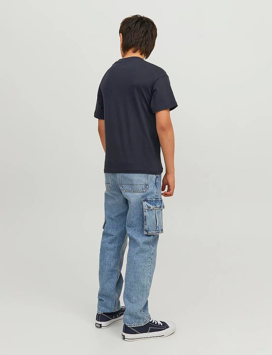 Jack & Jones - JJESTAR JJ TEE SS NOOS JNR - kortærmede t-shirts - dark navy - 3