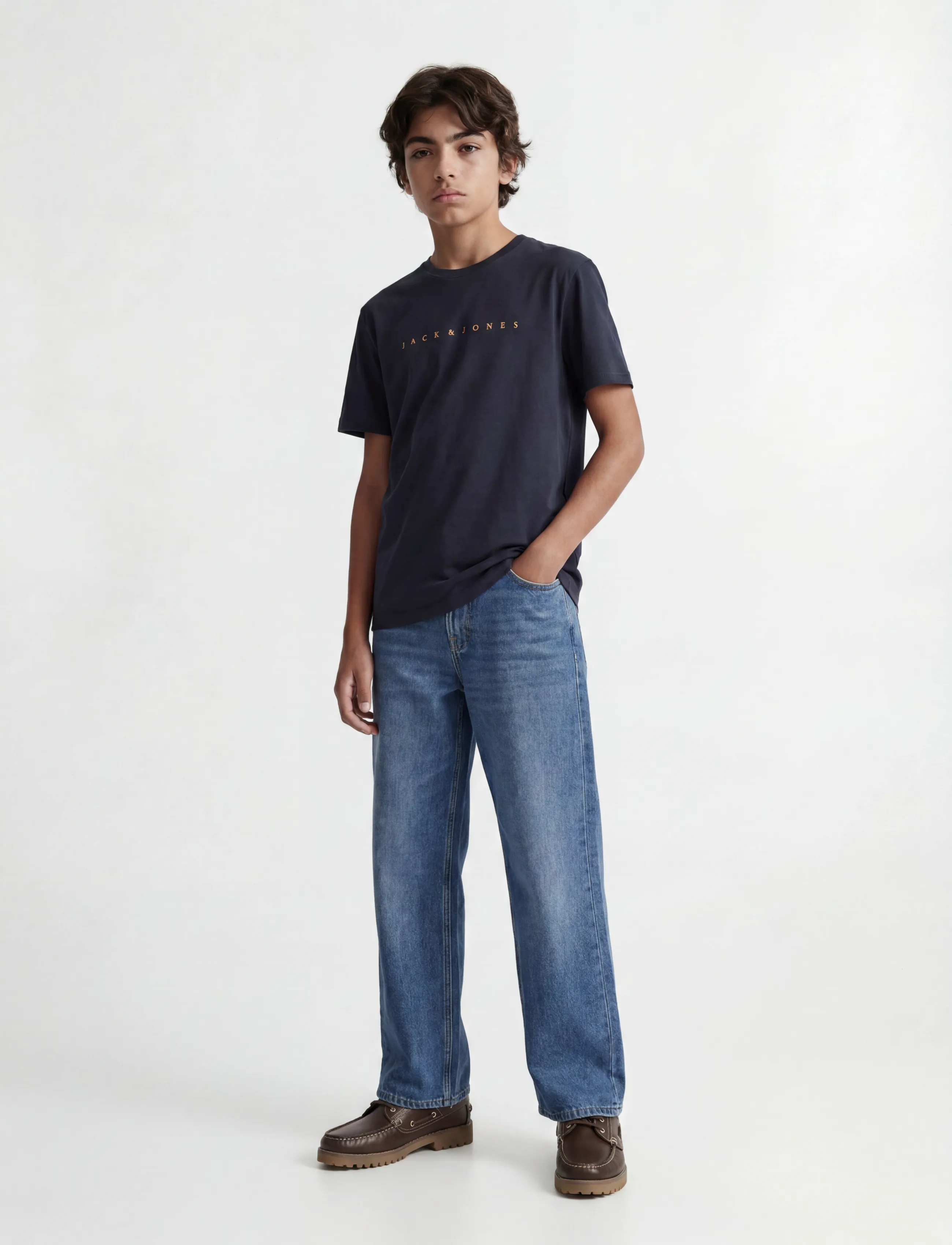Jack & Jones - JJESTAR JJ TEE SS NOOS JNR - kortærmede t-shirts - dark navy - 4