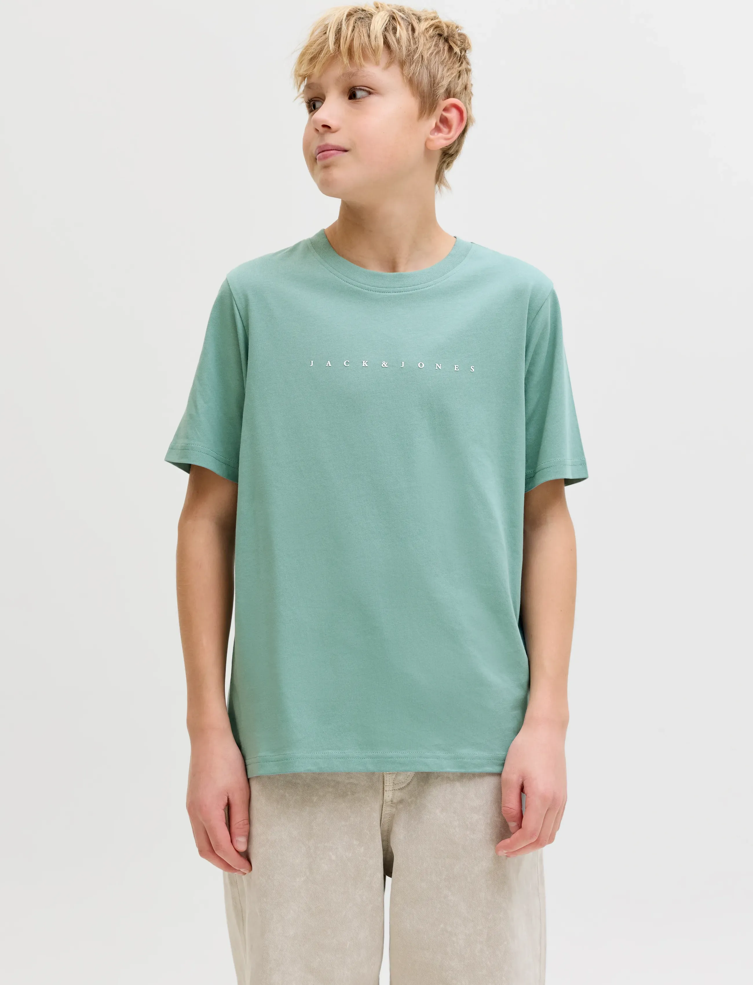 Jack & Jones JJESTAR JJ TEE SS NOOS JNR - Topper & T-skjorter - MINERAL BLUE / blue