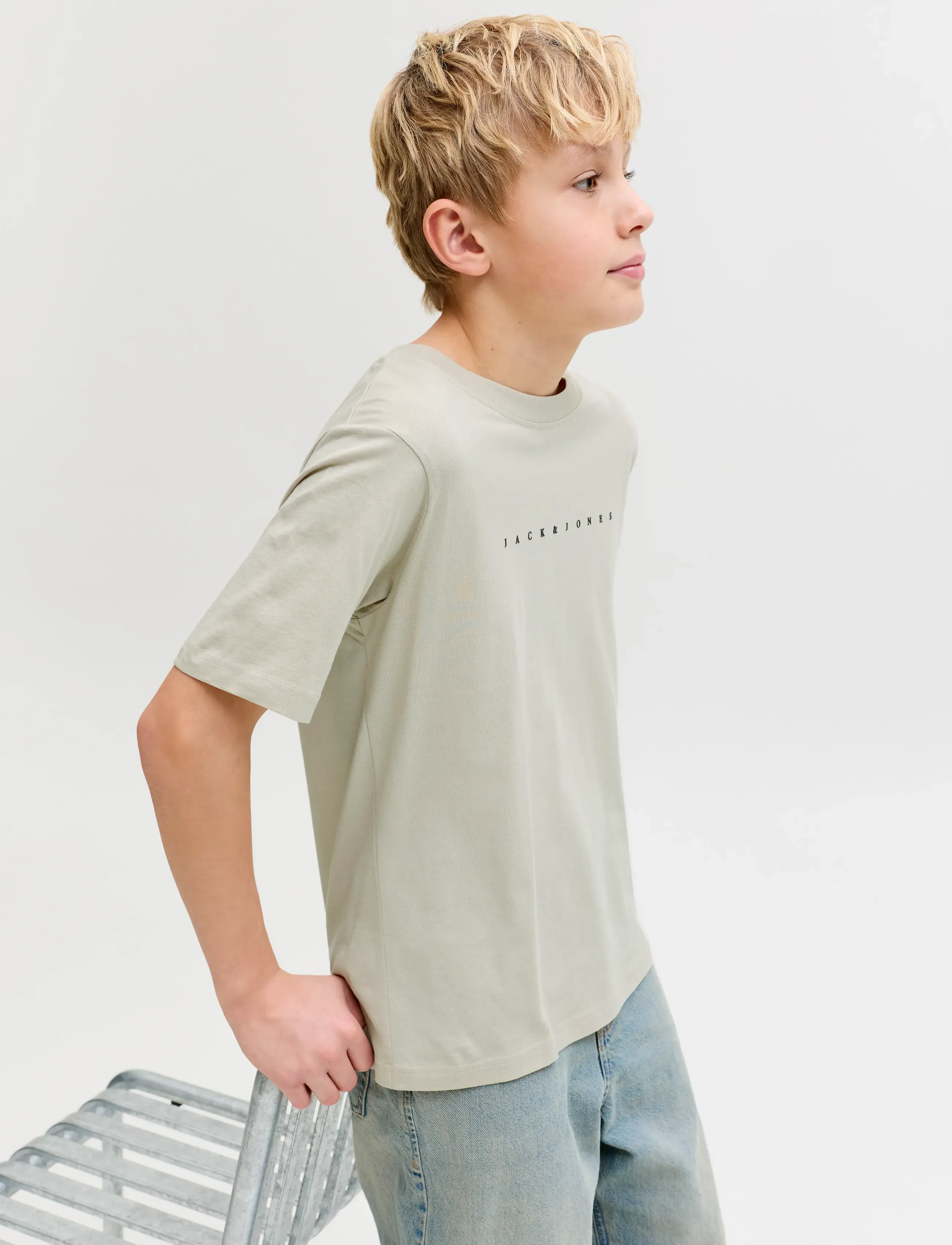 Jack & Jones - JJESTAR JJ TEE SS NOOS JNR - kortærmede t-shirts - moonbeam - 5