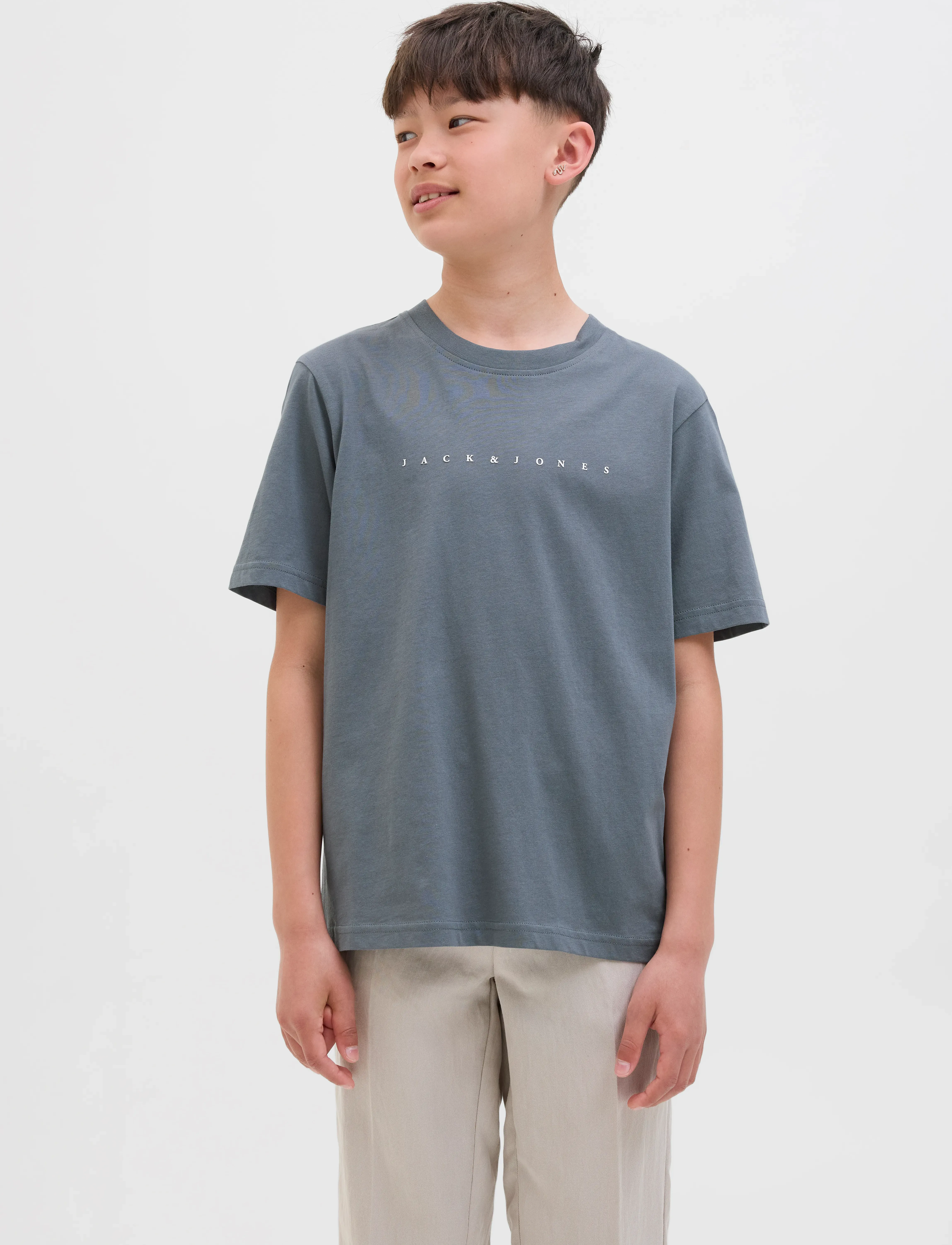Jack & Jones JJESTAR JJ TEE SS NOOS JNR - Kortærmede T-shirts - STORMY WEATHER / blue