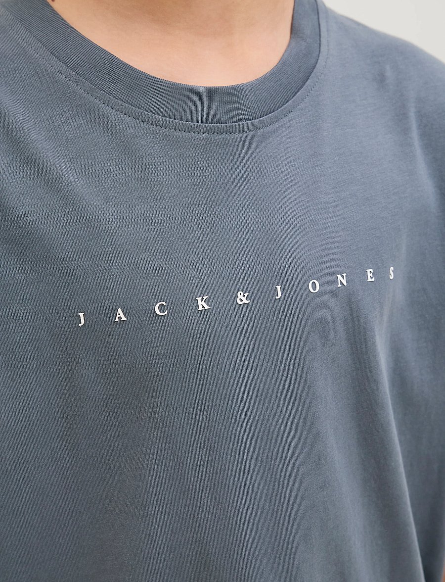 Jack & Jones - JJESTAR JJ TEE SS NOOS JNR - kortærmede t-shirts - stormy weather - 3