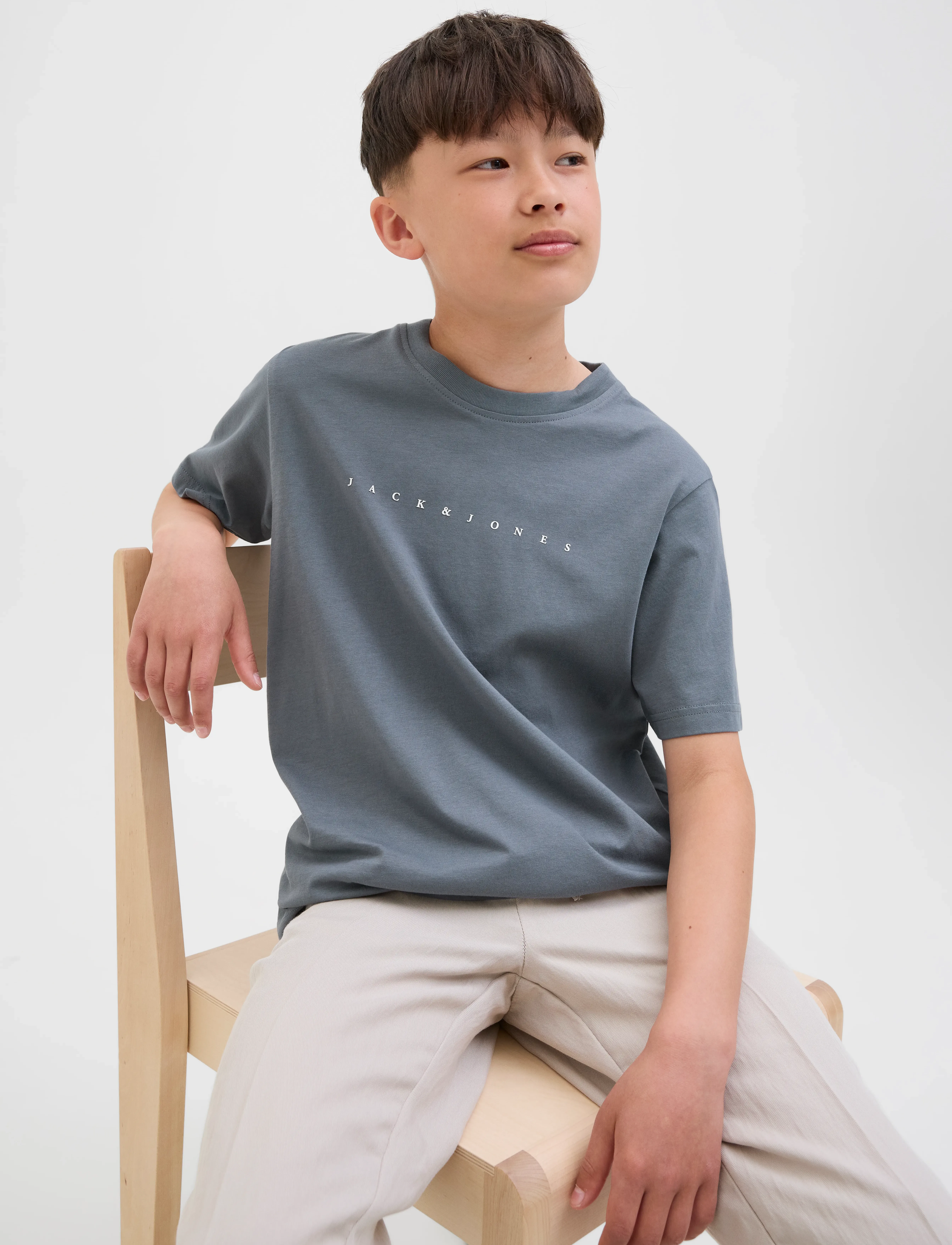Jack & Jones - JJESTAR JJ TEE SS NOOS JNR - kortærmede t-shirts - stormy weather - 5