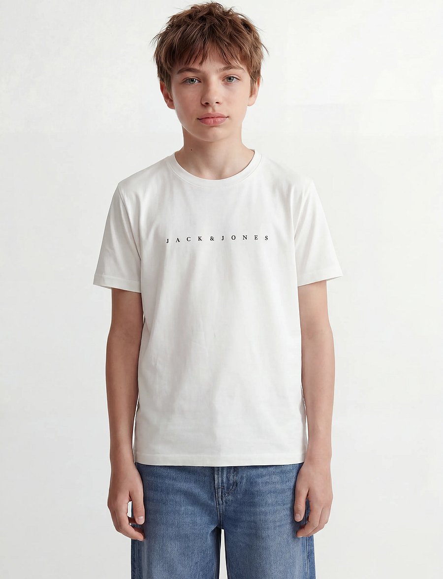 Jack & Jones - JJESTAR JJ TEE SS NOOS JNR - lühikeste varrukatega t-särgid - white - 0