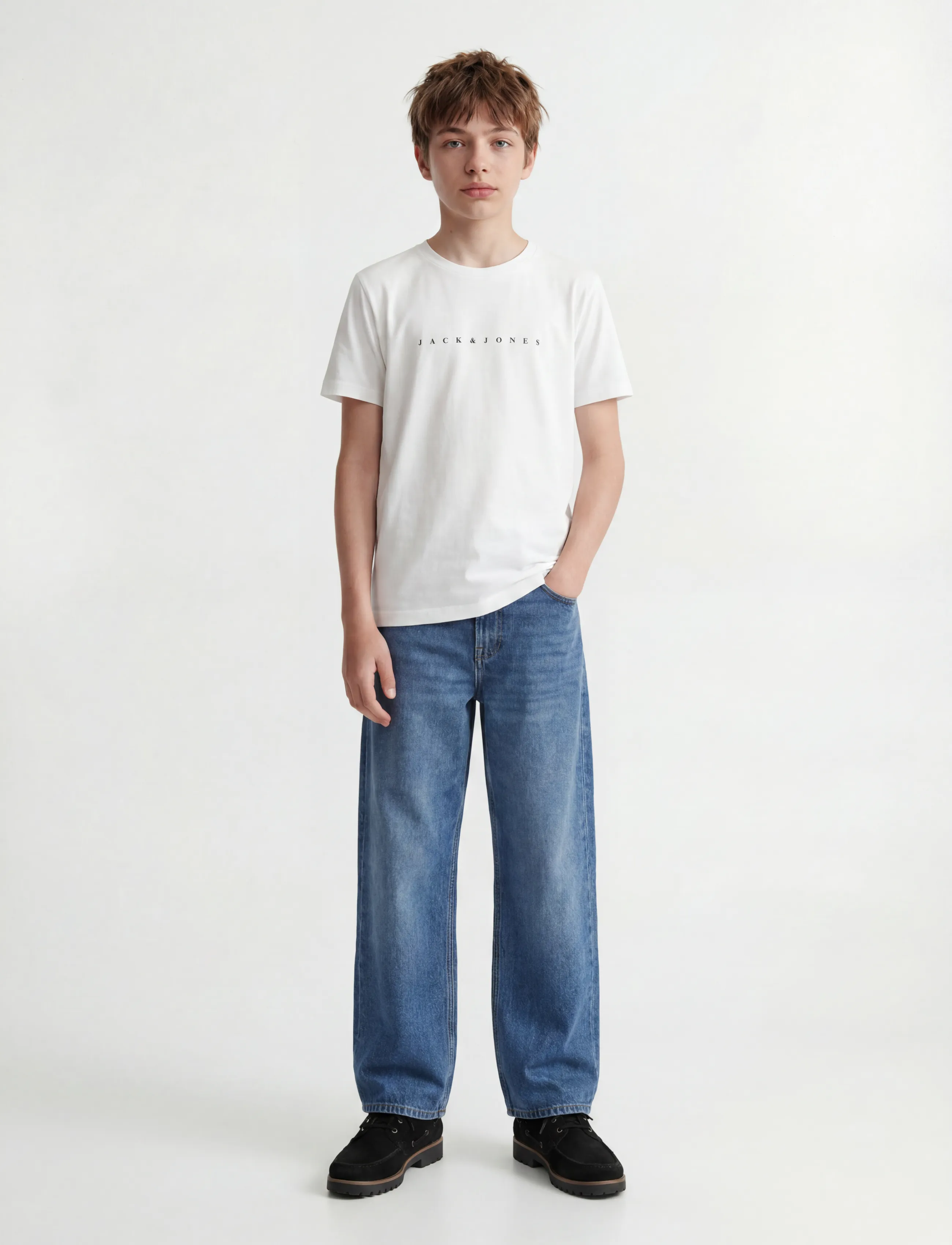 Jack & Jones - JJESTAR JJ TEE SS NOOS JNR - lühikeste varrukatega t-särgid - white - 4