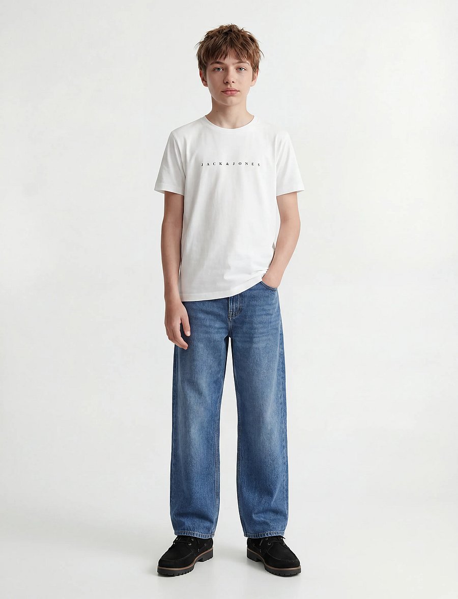 Jack & Jones - JJESTAR JJ TEE SS NOOS JNR - lühikeste varrukatega t-särgid - white - 4
