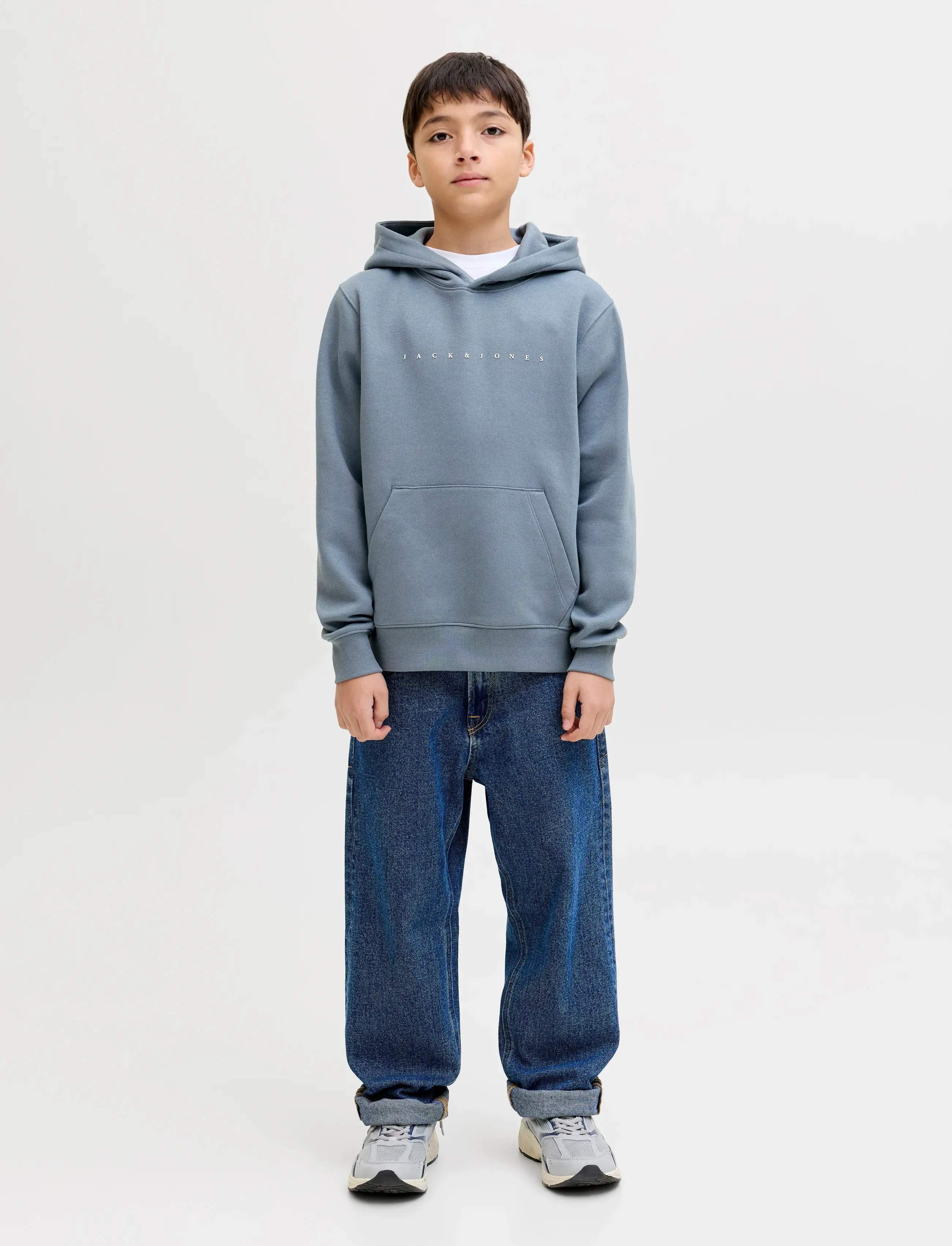 Jack & Jones - JJESTAR JJ SWEAT HOOD NOOS JNR - hættetrøjer - blue mirage - 3