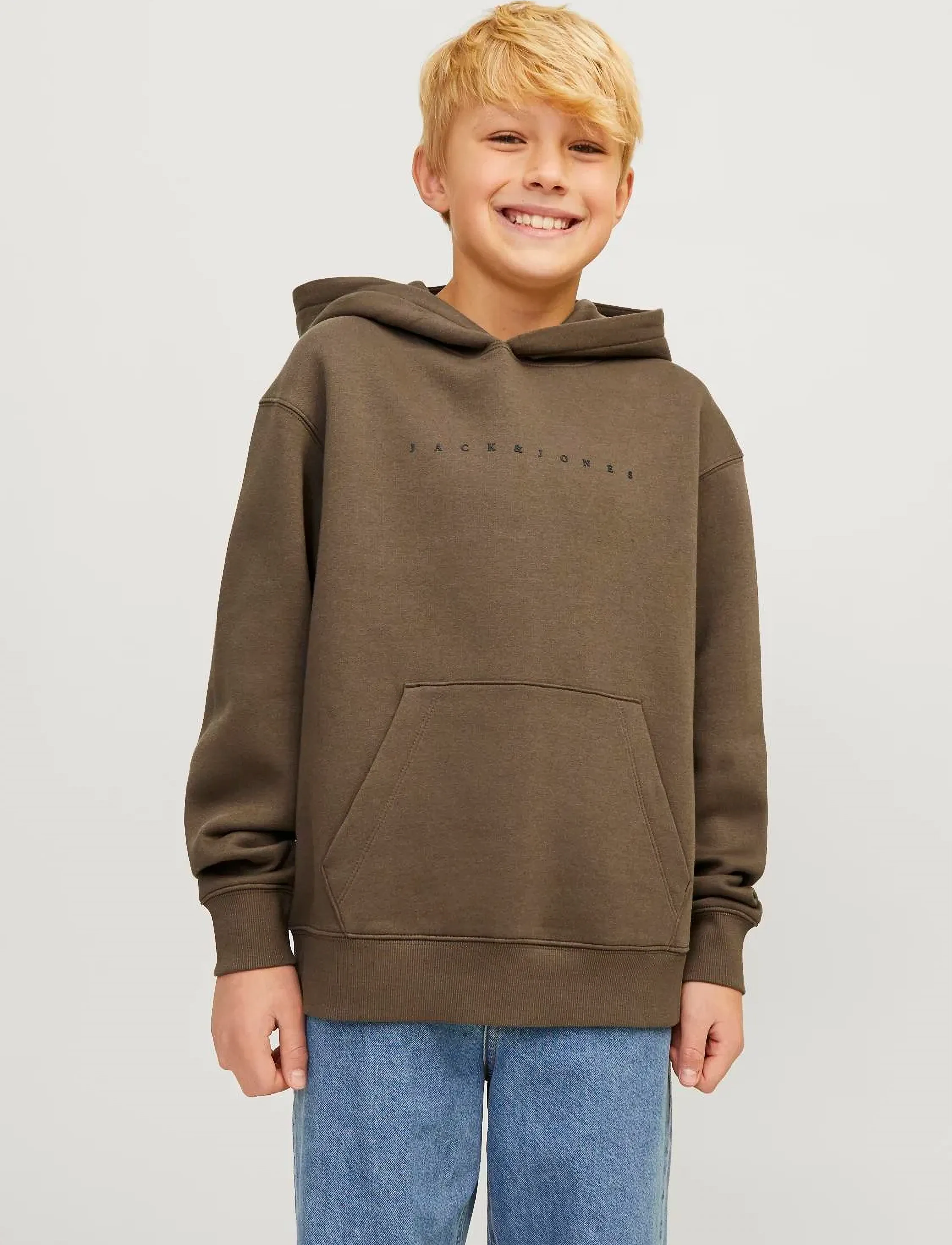 Jack & Jones - JJESTAR JJ SWEAT HOOD NOOS JNR - hættetrøjer - canteen - 0