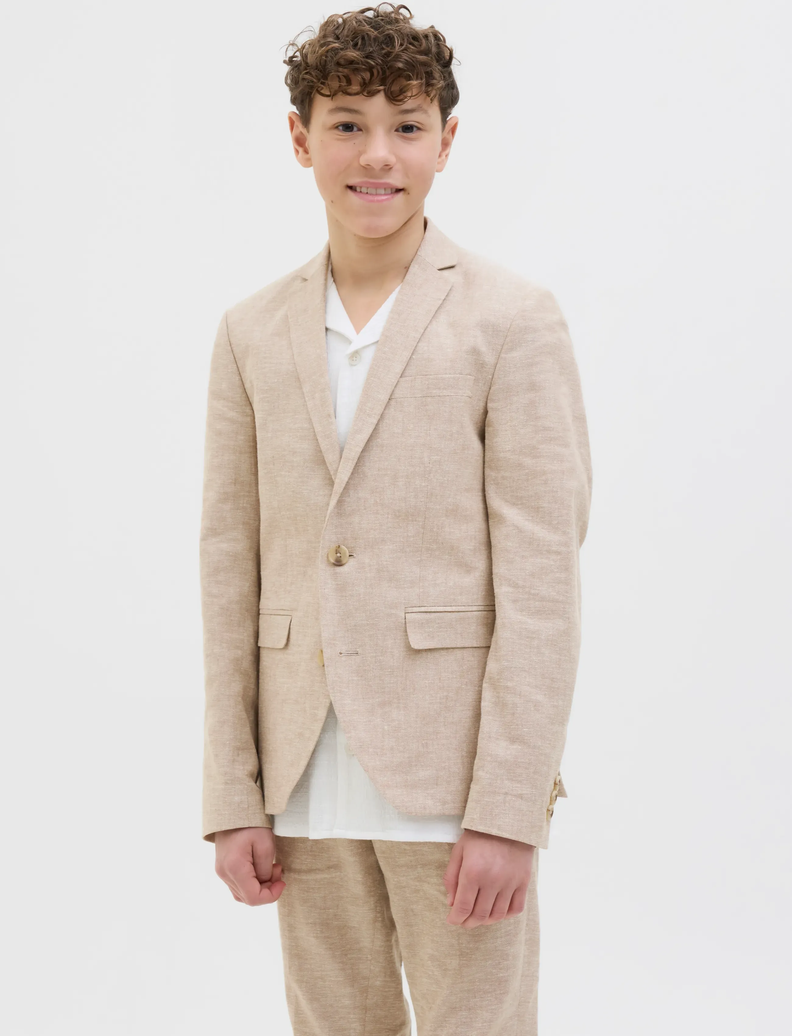 Jack & Jones Jprriviera Blazer Sn Jnr, 140, Beige - Blazer, Kinder