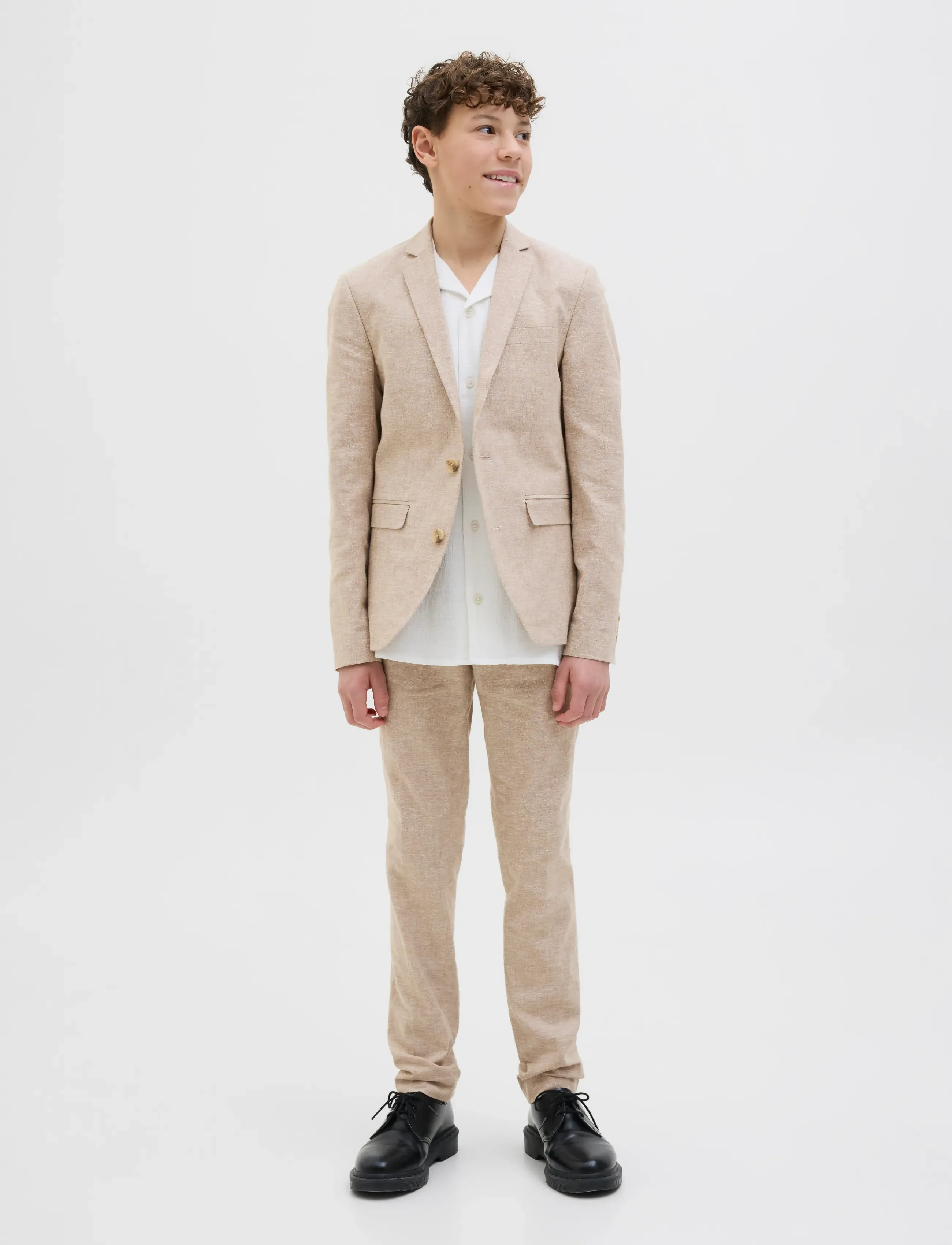 Jack & Jones - JPRRIVIERA BLAZER SN JNR - kavajer - beige - 3