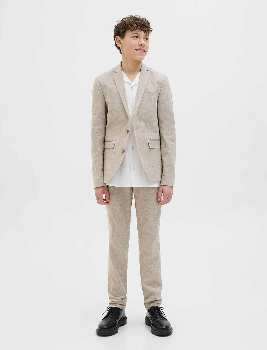 Jack & Jones - JPRRIVIERA TROUSER SLIM FIT SN JNR - bikses - beige - 3