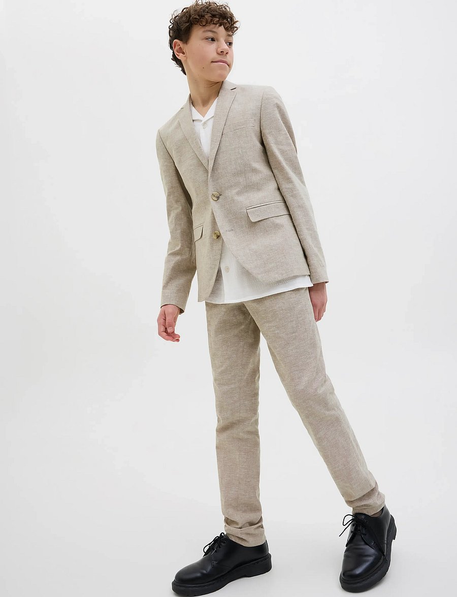 Jack & Jones - JPRRIVIERA TROUSER SLIM FIT SN JNR - bikses - beige - 4