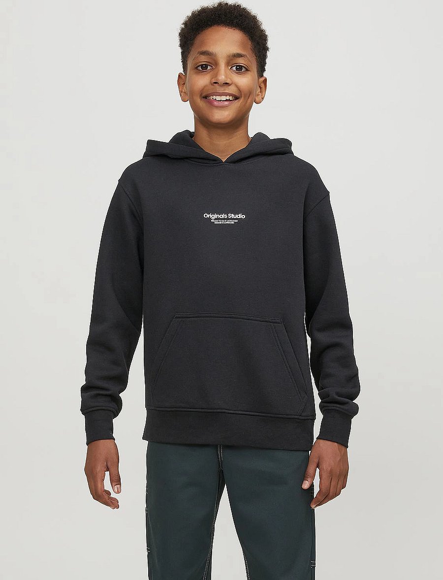 Jack & Jones - JORVESTERBRO SWEAT HOOD NOOS JNR - hættetrøjer - black - 0