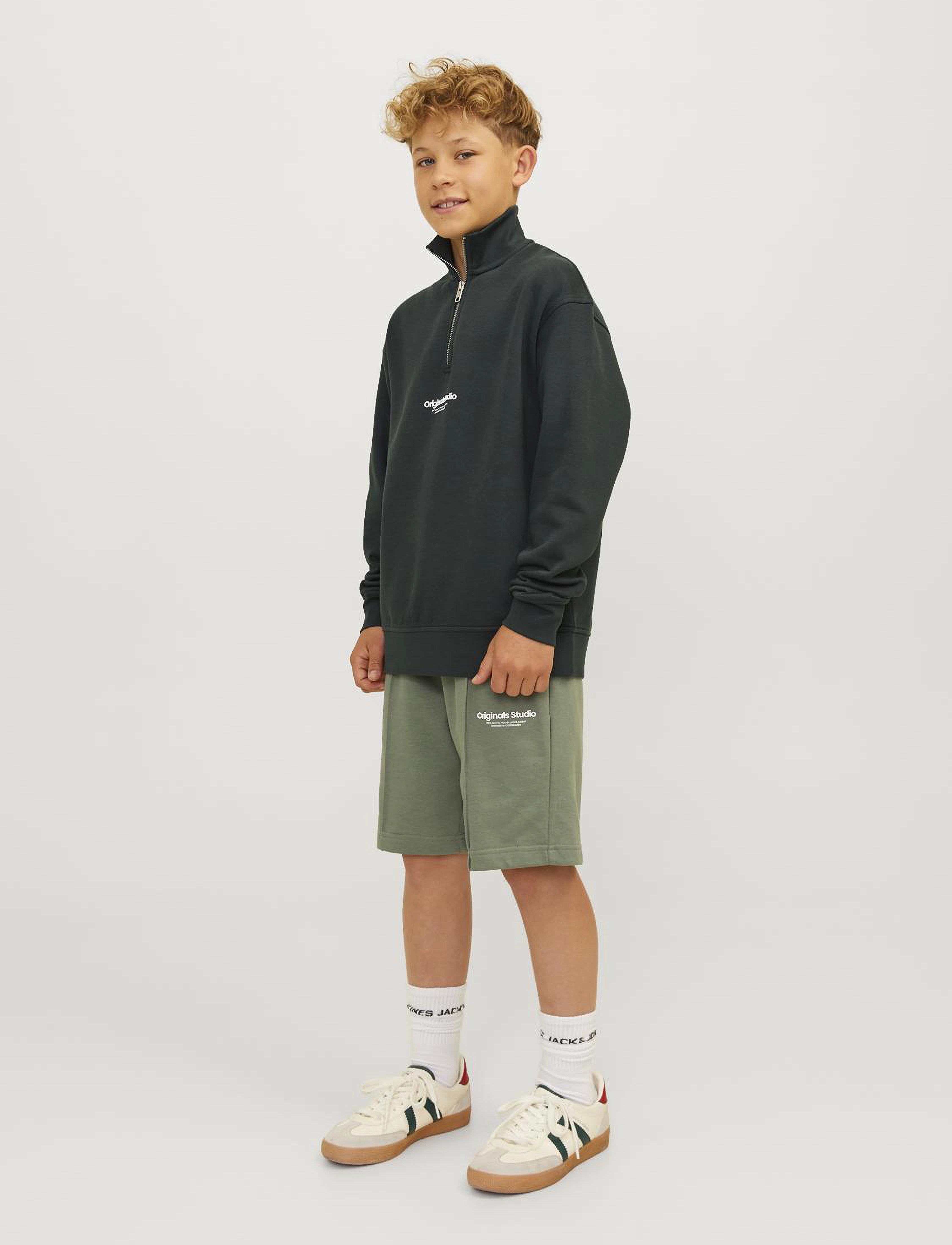 Jack & Jones - JORVESTERBRO SWEAT QUARTER ZIP NOOS JNR - forest river - 3