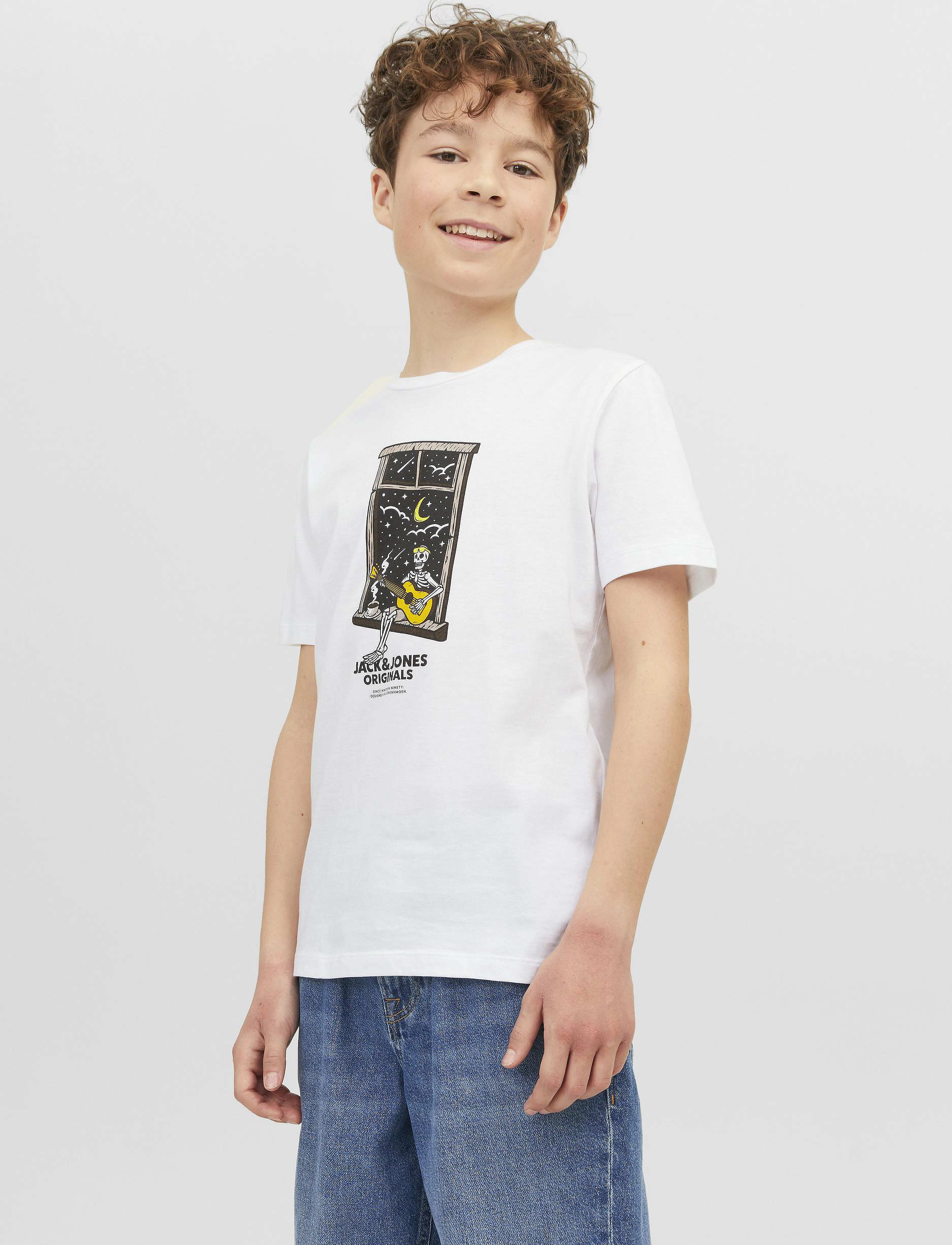Jack & Jones - JORAFTERLIFE TEE SS CREW NECK SN JNR - bright white - 2
