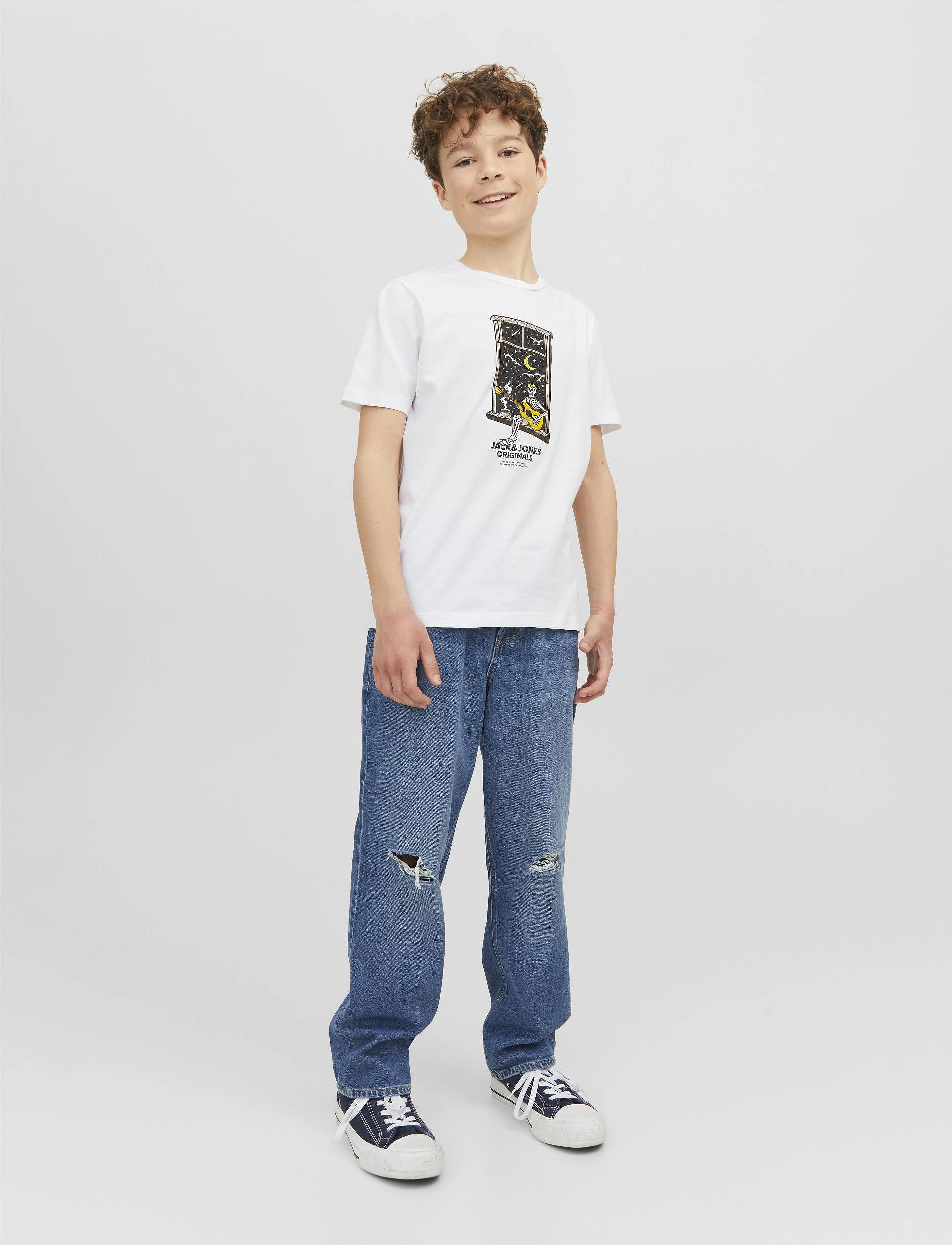 Jack & Jones - JORAFTERLIFE TEE SS CREW NECK SN JNR - bright white - 4