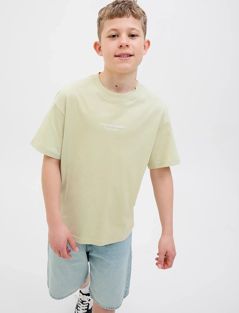 Jack & Jones - JORVESTERBRO TEE SS CREW NECK NOOS JNR - stutterma bolir - celadon tint - 5