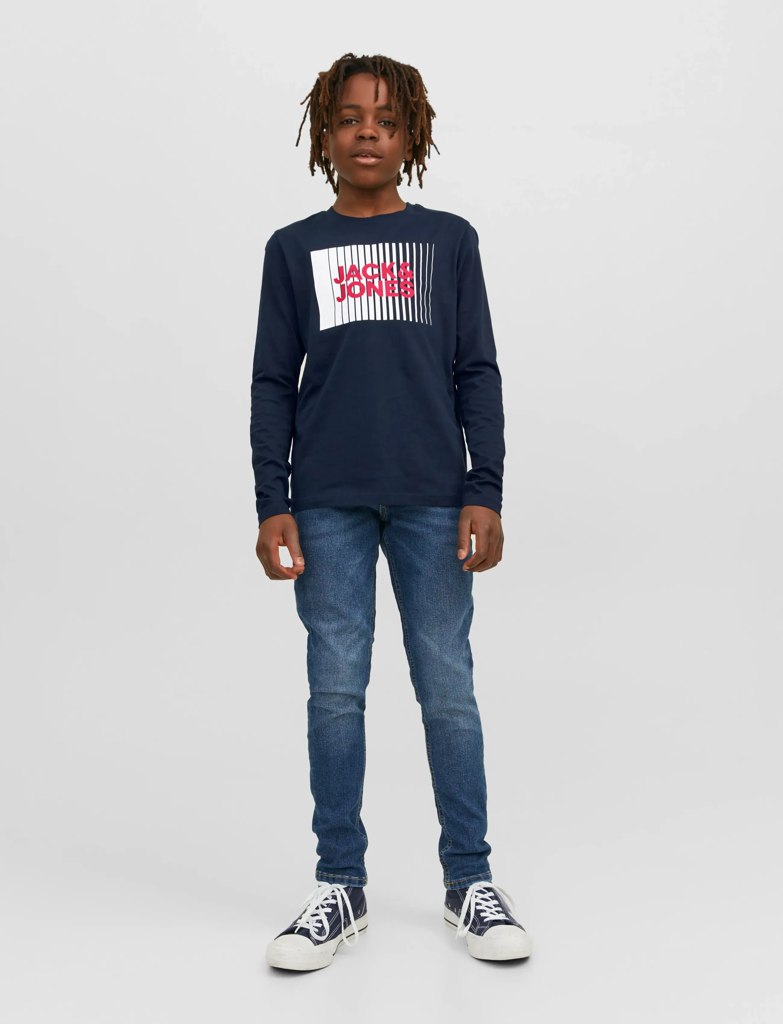 Jack & Jones JJECORP LOGO TEE PLAY LS O-NECK NOOS JNR - Oberteile & T-Shirts - NAVY BLAZER / navy