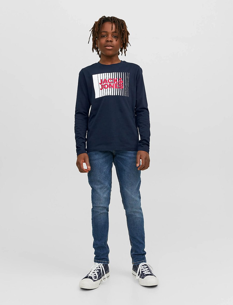 Jack & Jones - JJECORP LOGO TEE PLAY LS O-NECK NOOS JNR - t-shirts à manches longues - navy blazer - 0