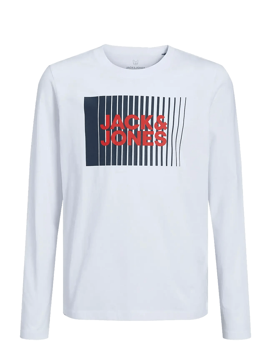 Jack & Jones - JJECORP LOGO TEE PLAY LS O-NECK NOOS JNR - t-shirts à manches longues - white - 1