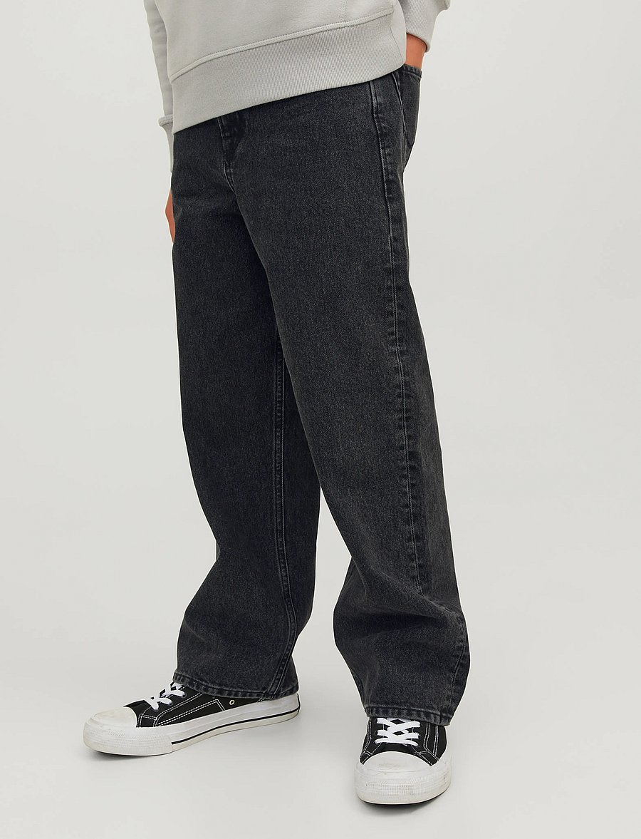 Jack & Jones - JJIALEX JJORIGINAL AKM 823 NOOS JNR - platėjantys apačioje - black denim - 0