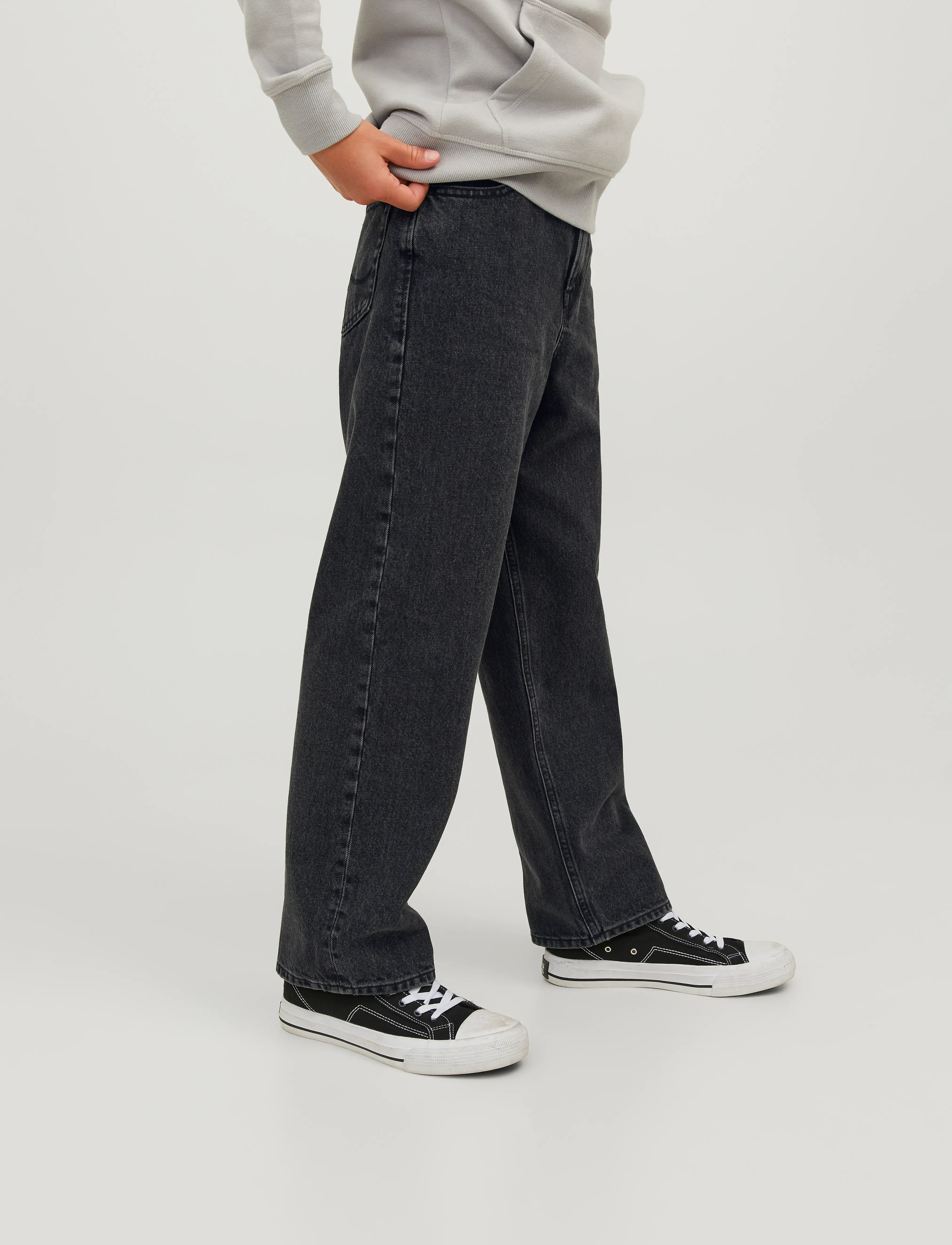 Jack & Jones - JJIALEX JJORIGINAL AKM 823 NOOS JNR - platėjantys apačioje - black denim - 4