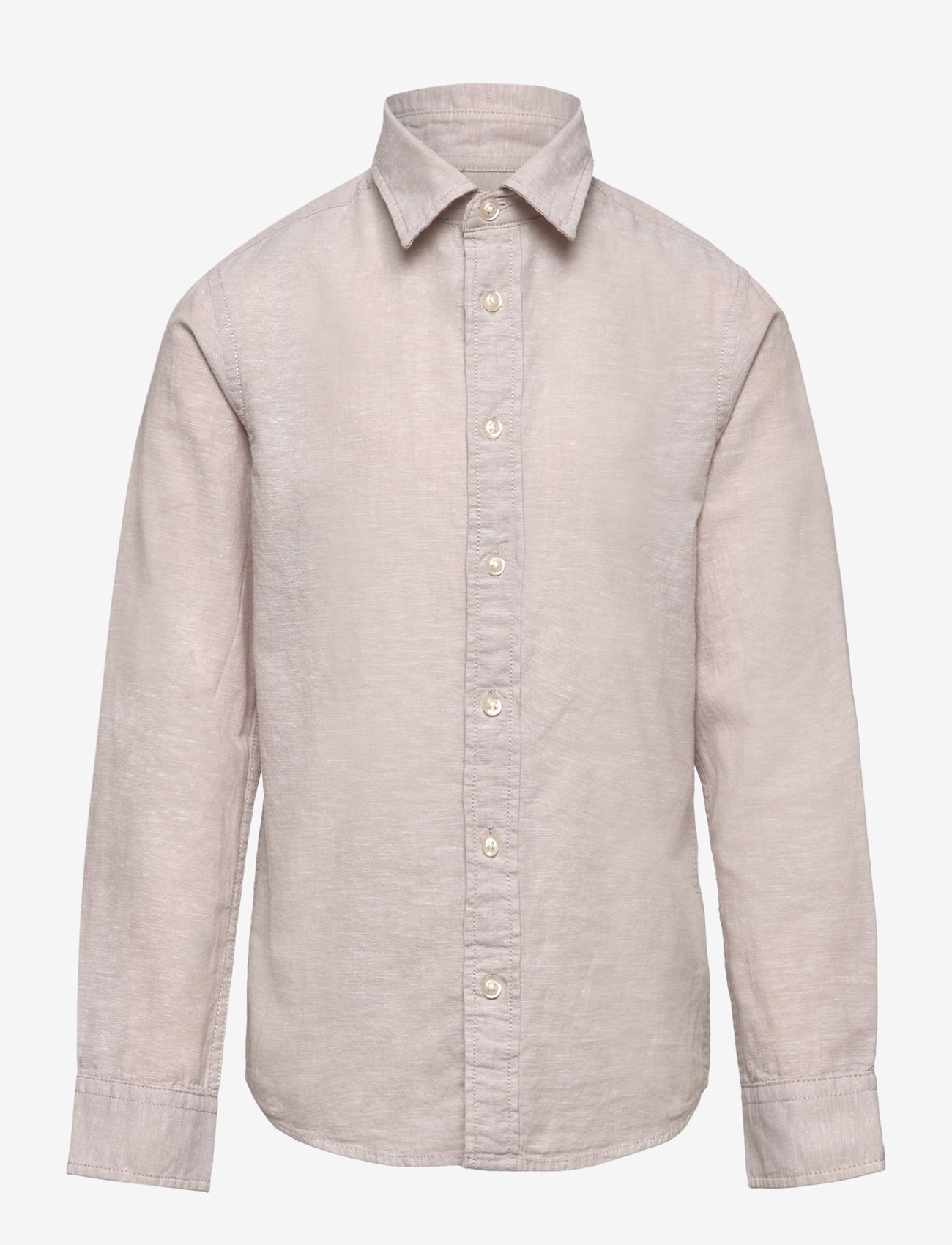 Jack & Jones - JJELINEN BLEND SHIRT LS SN JNR - long-sleeved shirts - crockery - 1