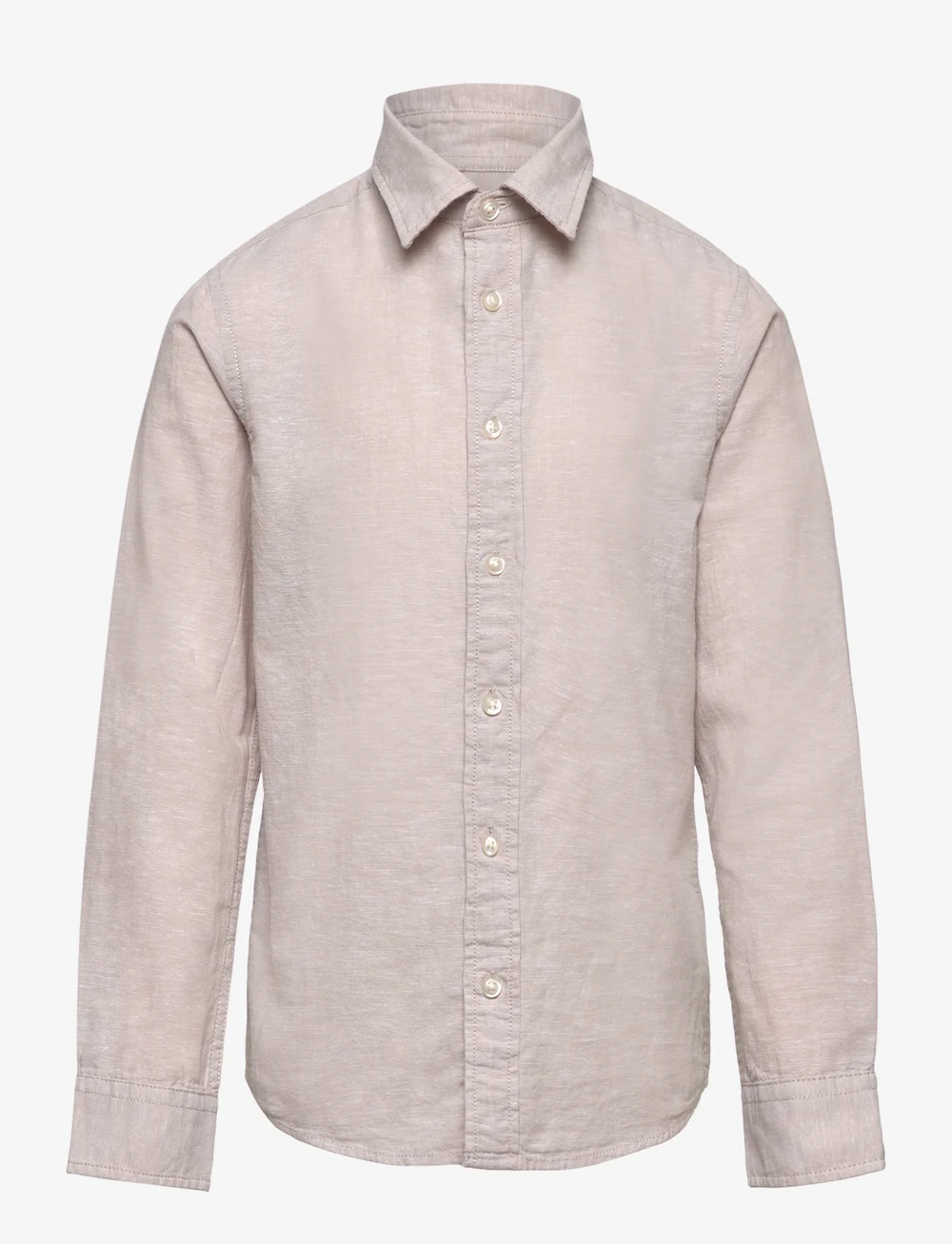 Jack & Jones - JJELINEN BLEND SHIRT LS SN JNR - pikkade varrukatega särgid - crockery - 1
