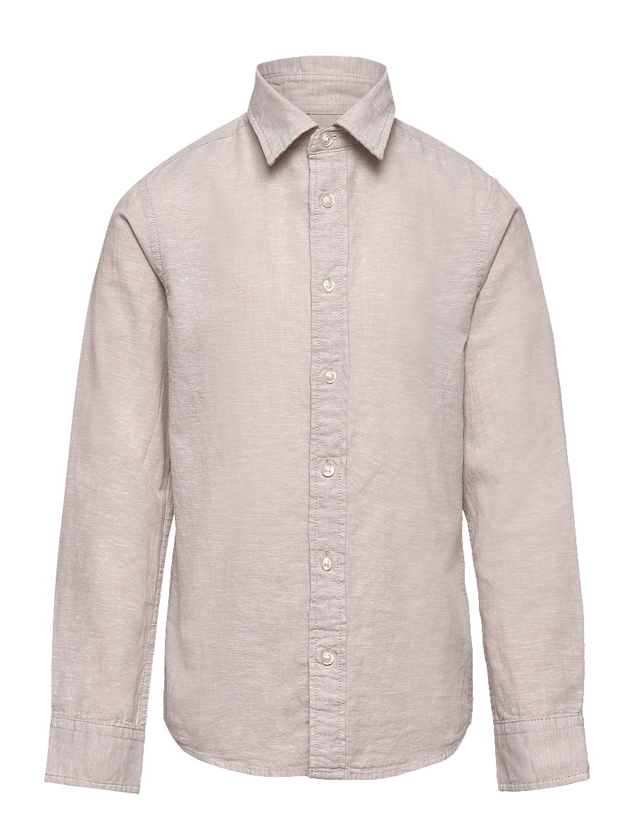 Jack & Jones - JJELINEN BLEND SHIRT LS SN JNR - crockery - 1