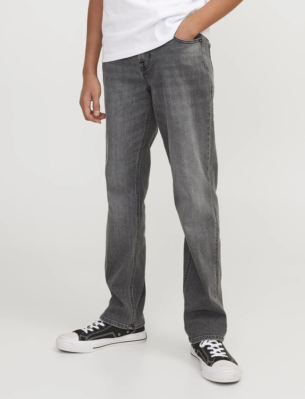Jack & Jones - JJICLARK JJORIGINAL SQ 349 NOOS JNR - regular jeans - grey denim - 0