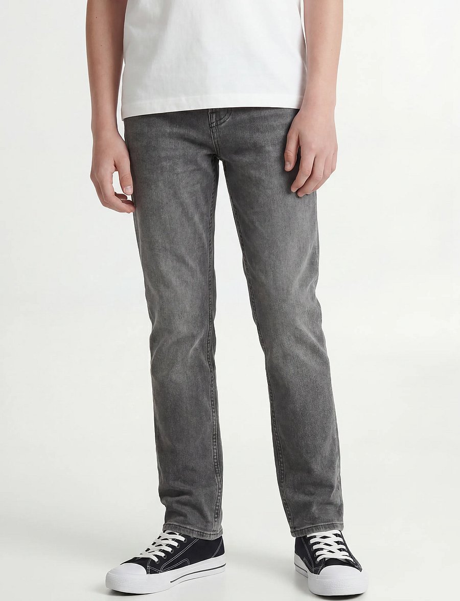 Jack & Jones - JJICLARK JJORIGINAL SQ 349 NOOS JNR - tiesaus kirpimo džinsai - grey denim - 0